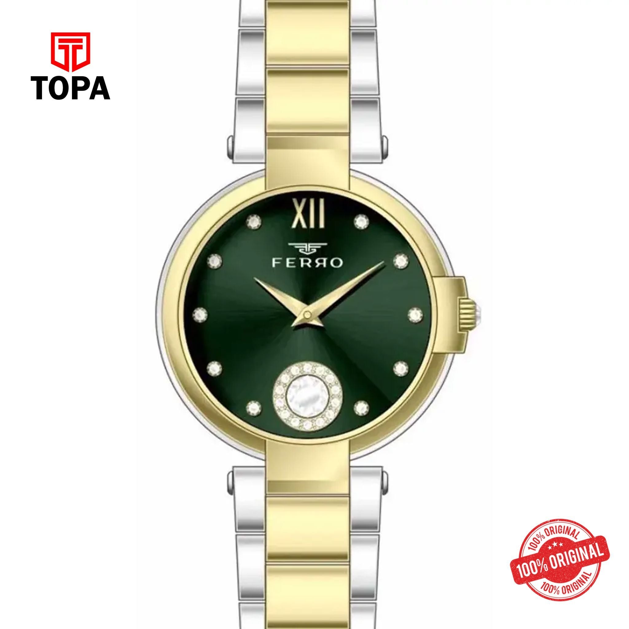 Topa Ferro-FL21469A-D6-Metal-Band-Women-Watch - Product Image 1