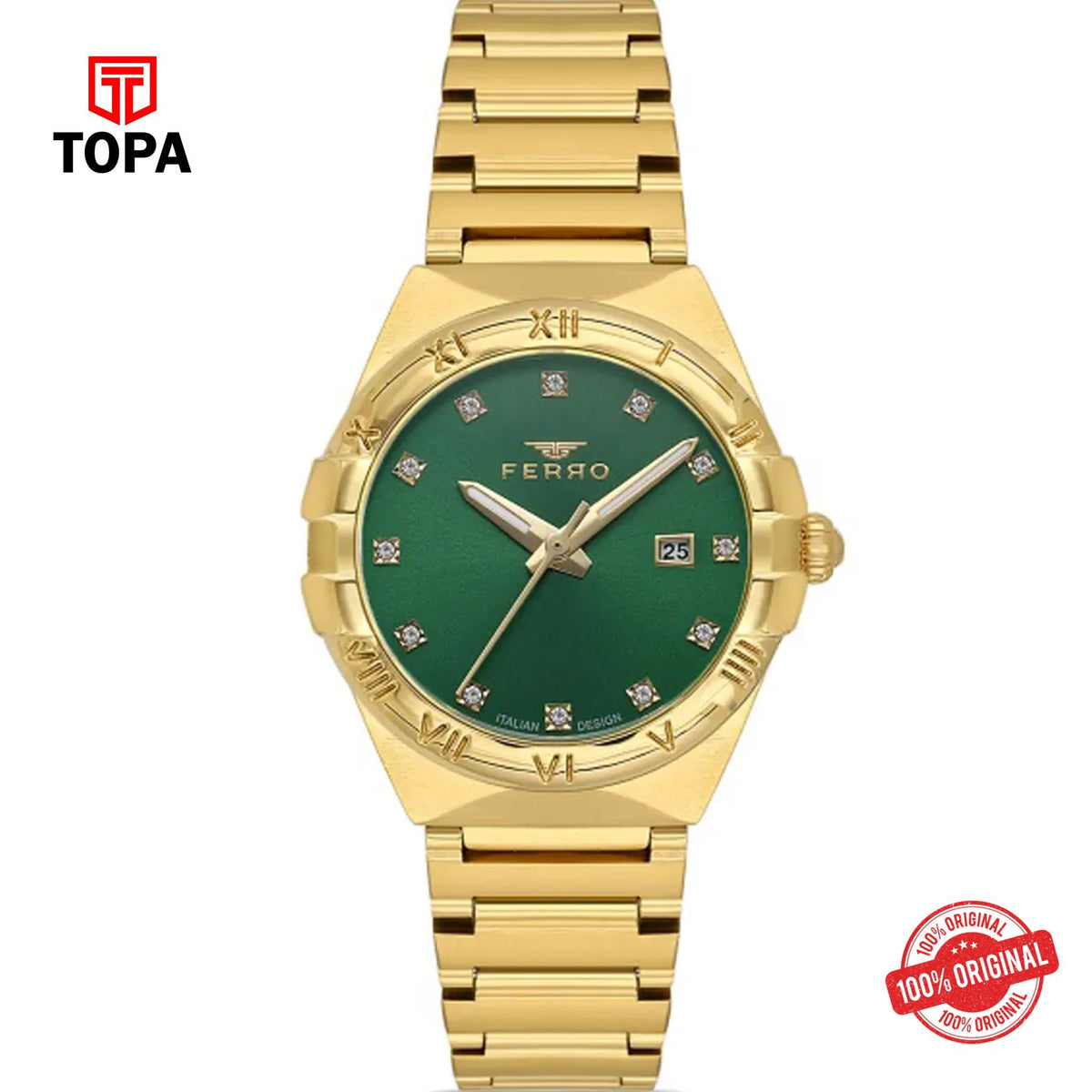 Topa Ferro-FL21472A-B6-Metal-Band-Women-Watch - Product Image 1