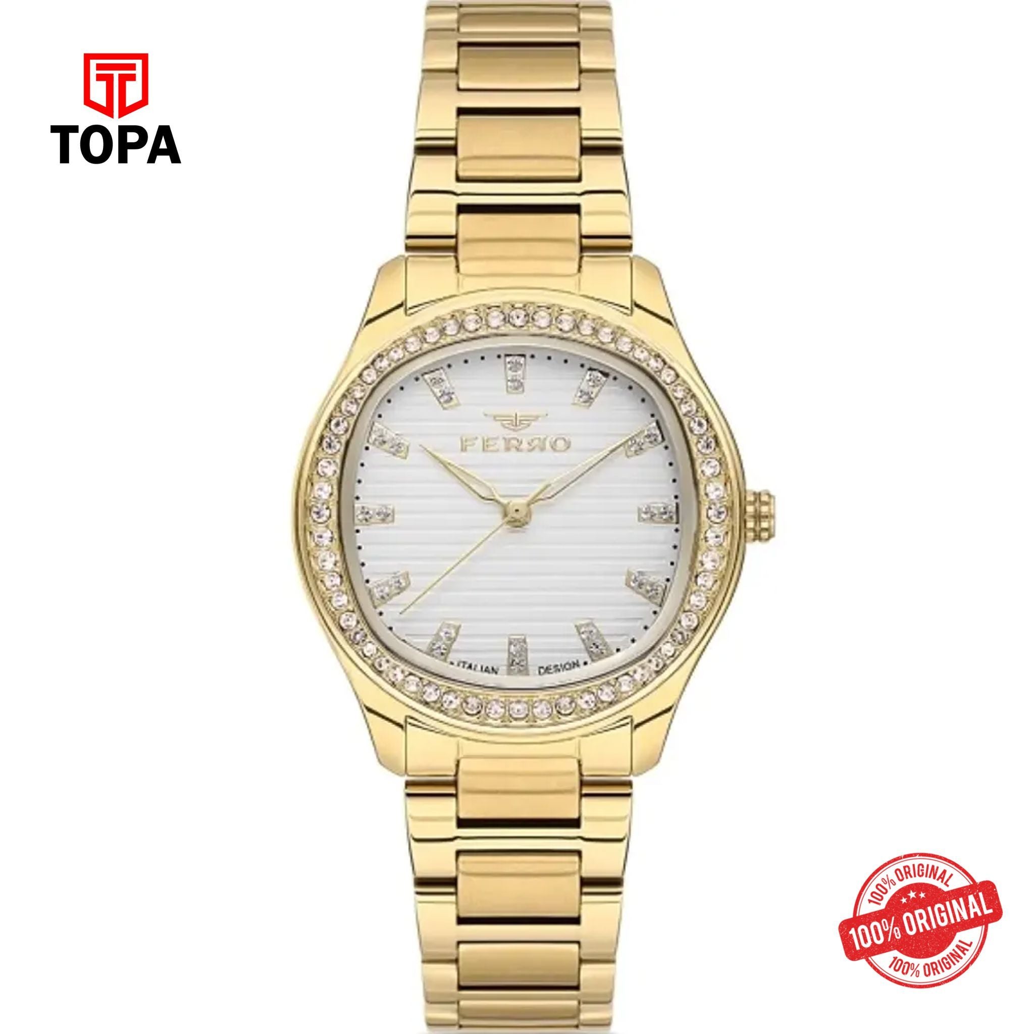 Topa Ferro-FL21473A-B-Metal-Band-Women-Watch - Product Image 1