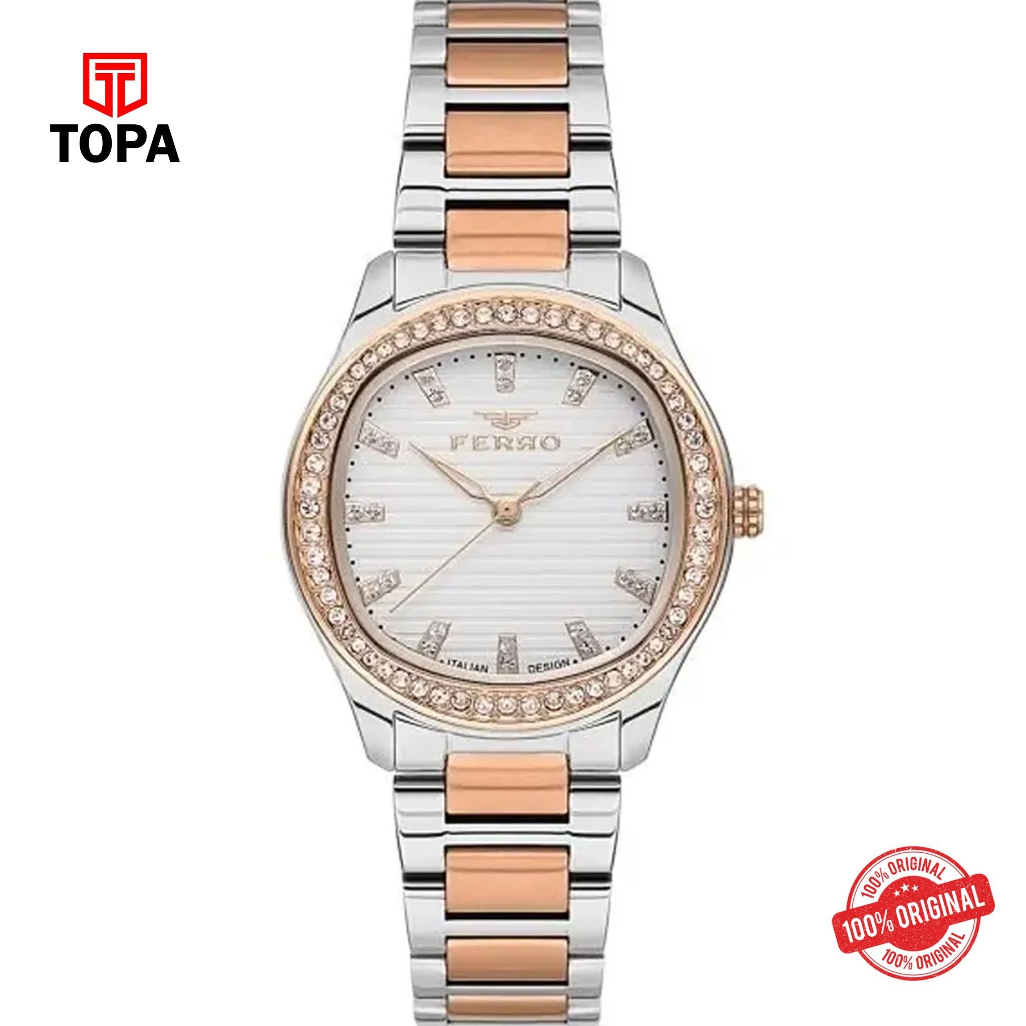 Topa Ferro-FL21473A-E-Metal-Band-Women-Watch - Product Image 1
