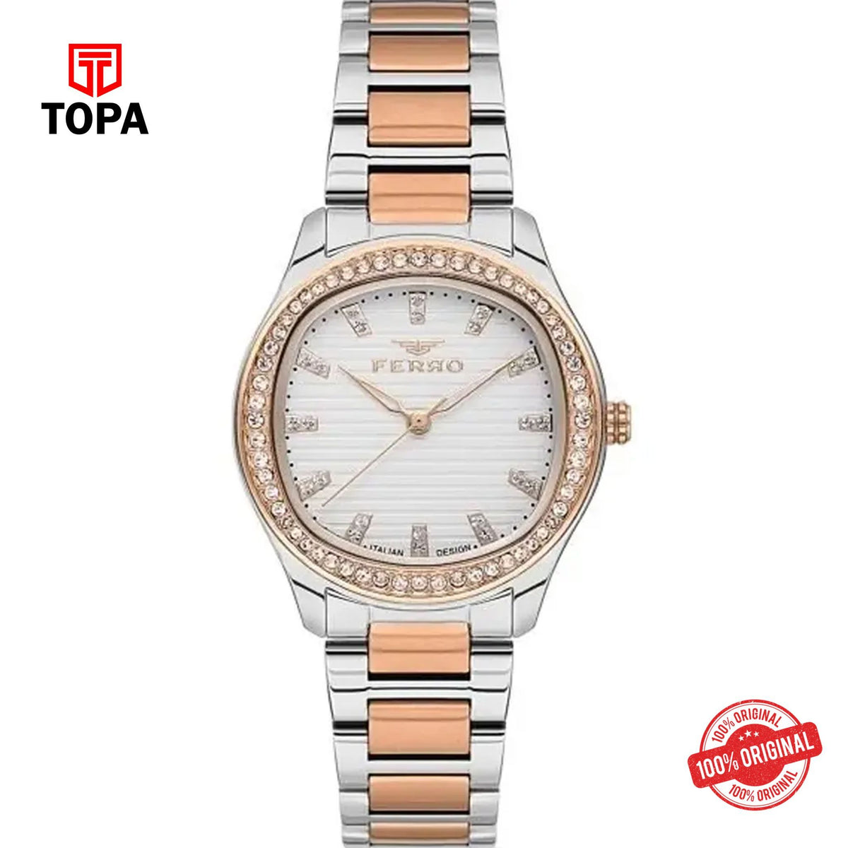 Topa Ferro-FL21473A-E-Metal-Band-Women-Watch - Product Image 1