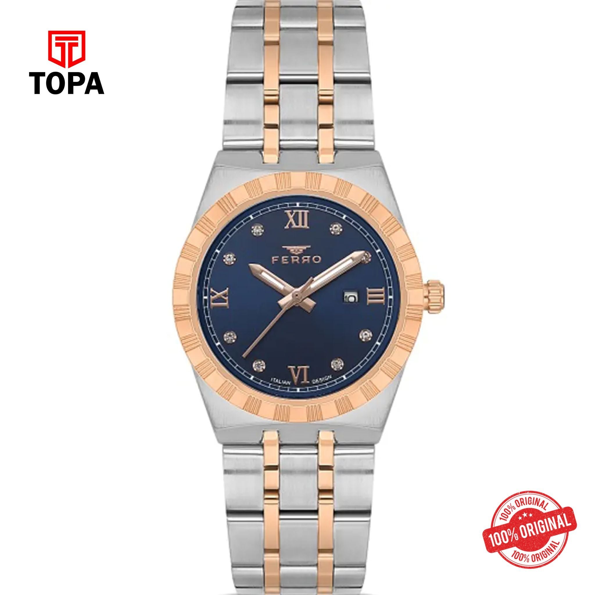 Topa Ferro-FL21475A-E3-Metal-Band-Women-Watch - Product Image 1