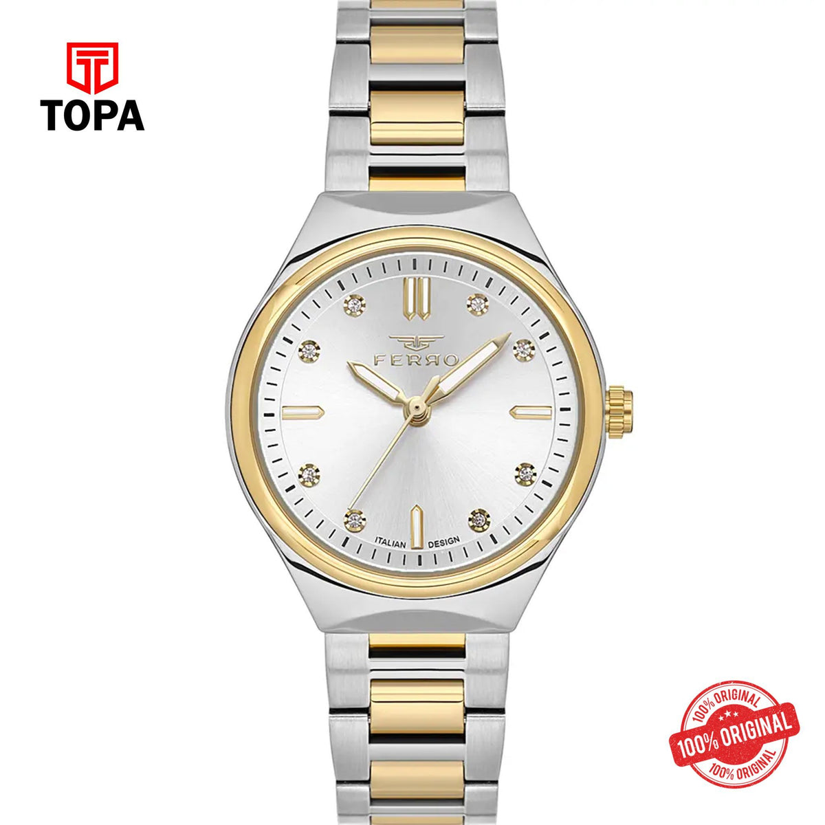 Topa Ferro-FL21477A-D-Metal-Band-Women-Watch - Product Image 1