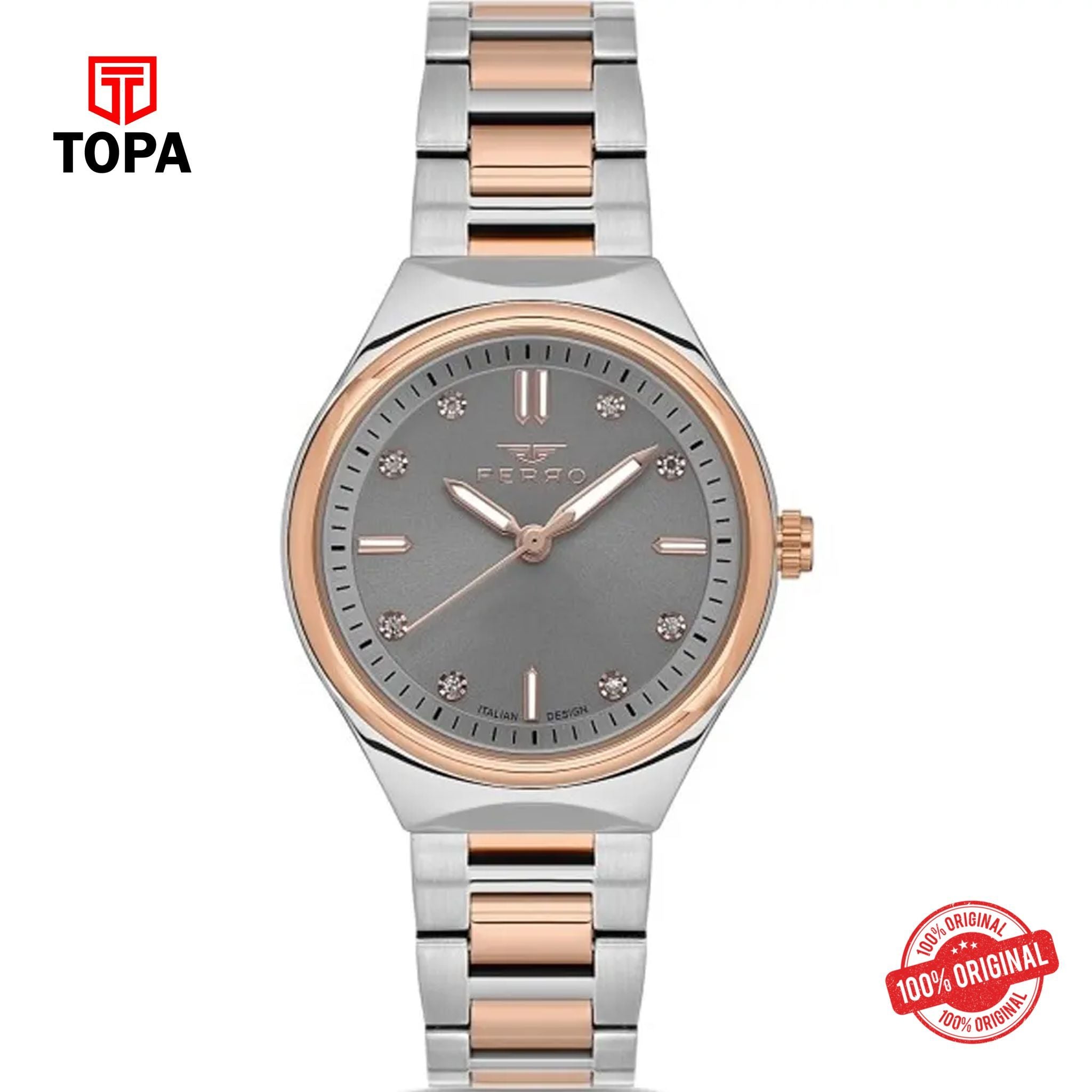 Topa Ferro-FL21477A-E4-Metal-Band-Women-Watch - Product Image 1