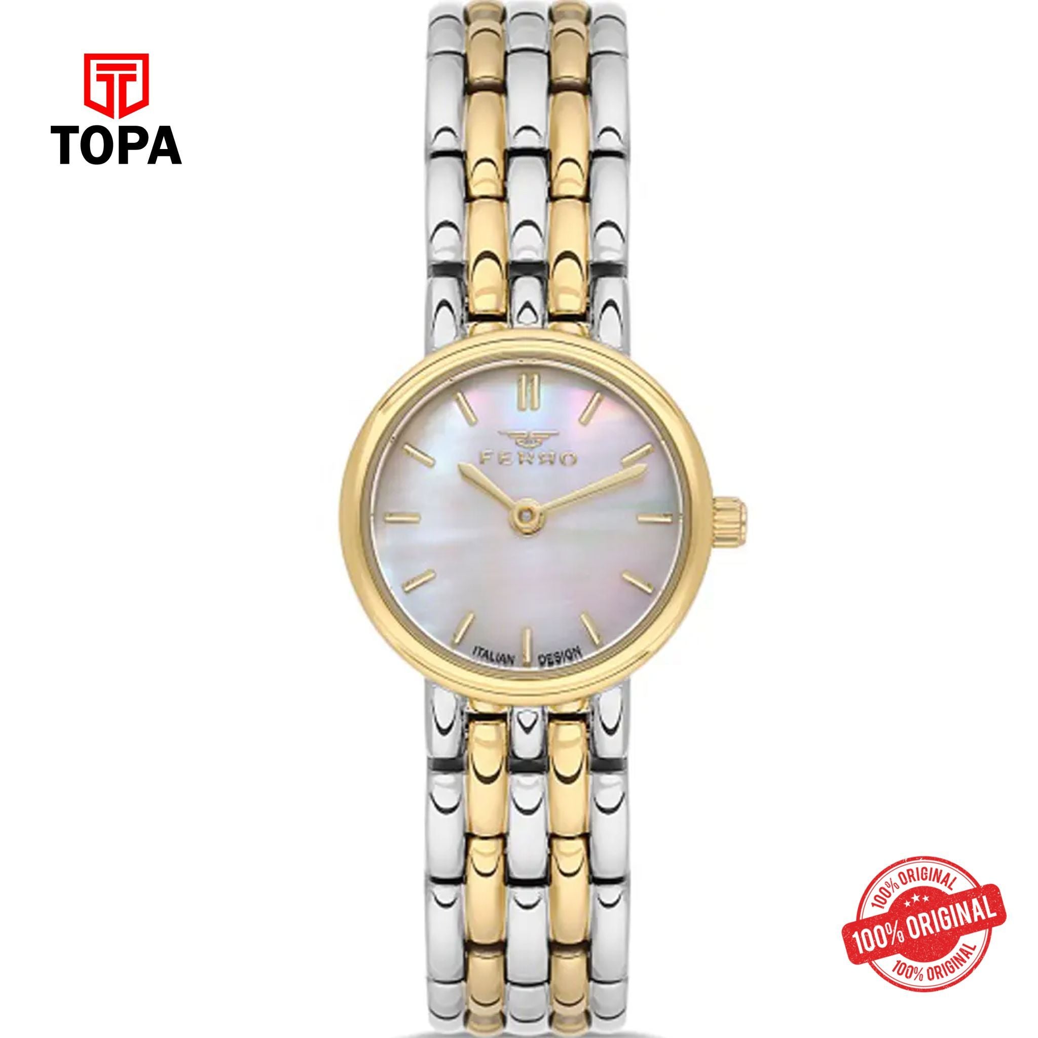 Topa Ferro-FL21486A-D-Metal-Band-Women-Watch - Product Image 1