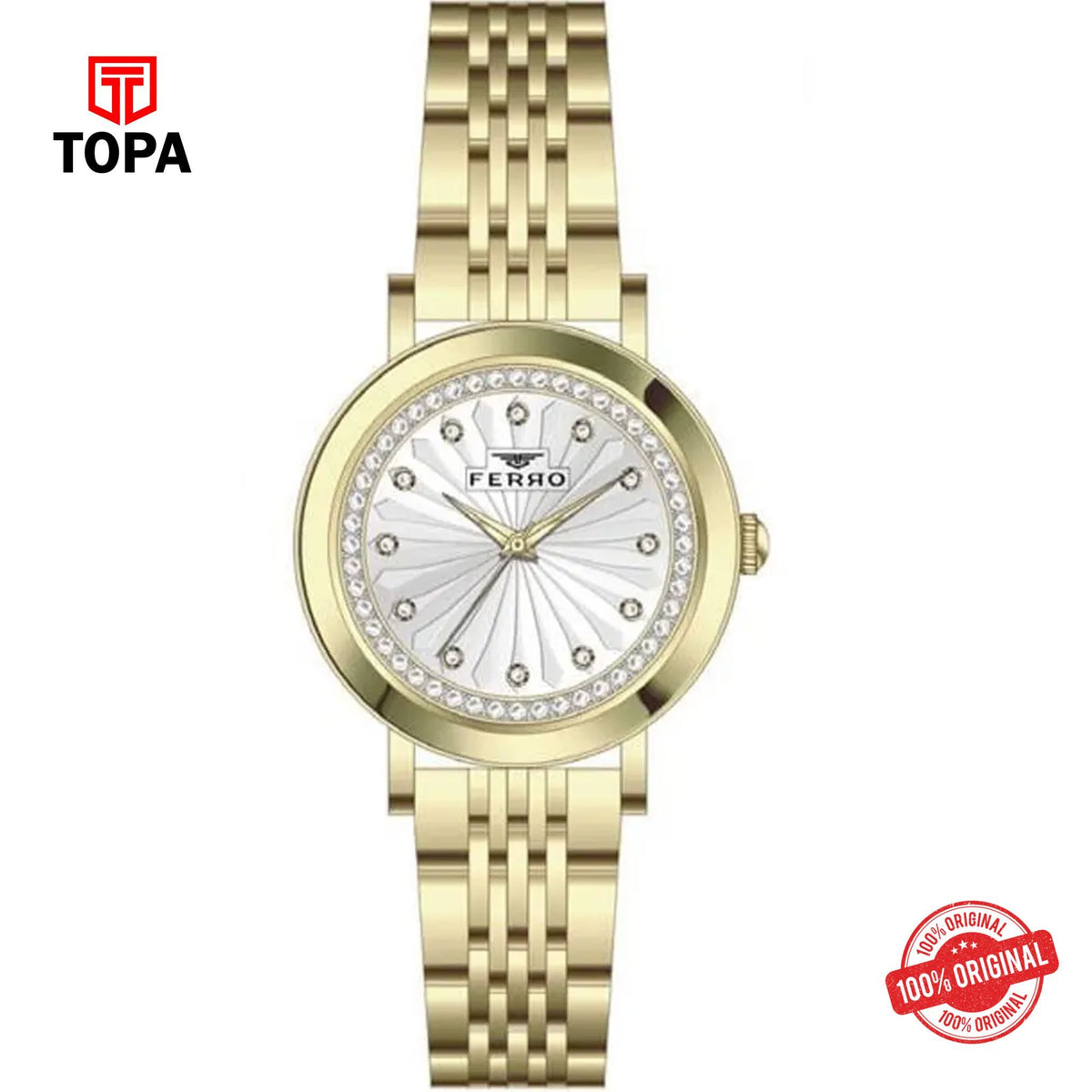 Topa Ferro-FL21491A-B-Metal-Band-Women-Watch - Product Image 1