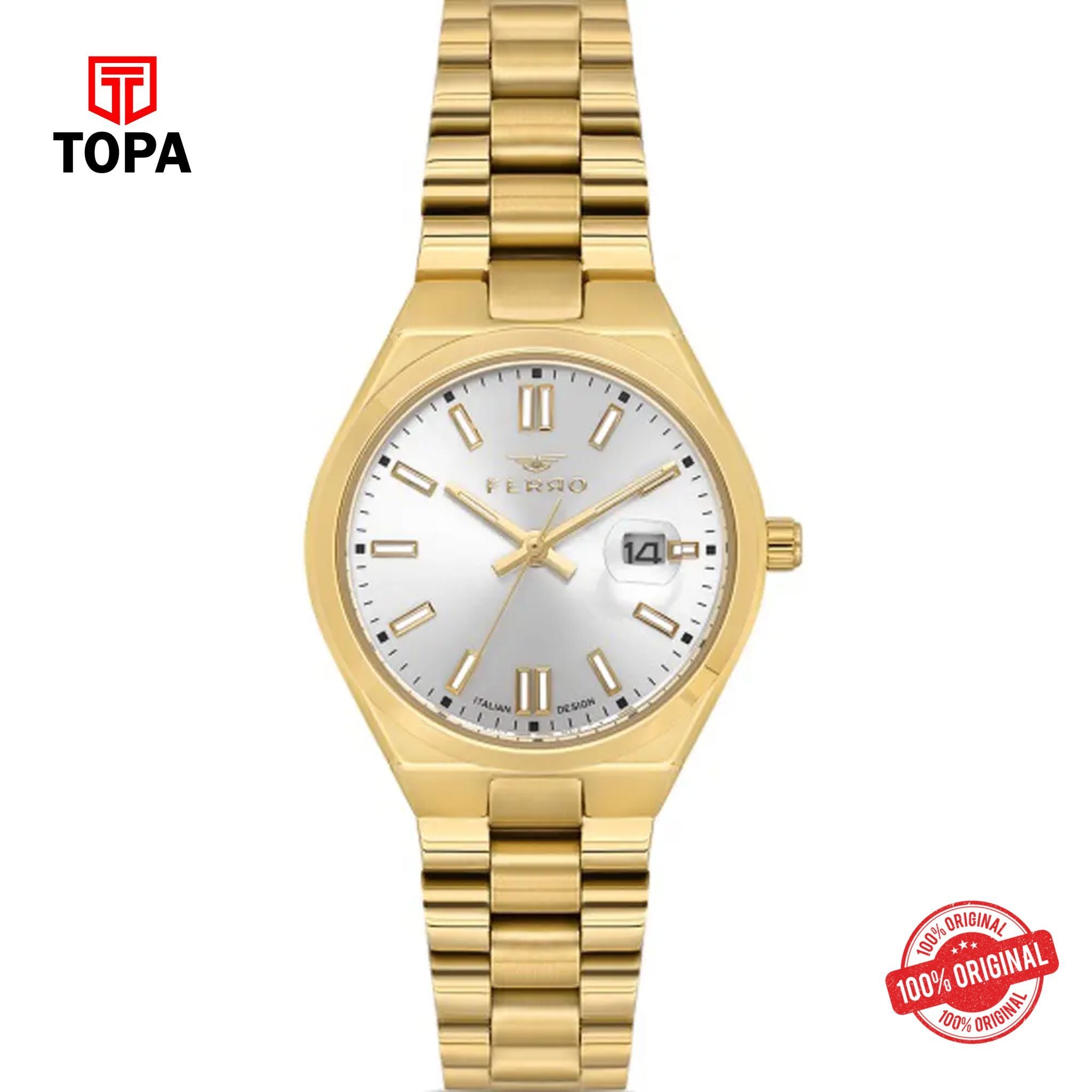 Topa Ferro-FL21492A-B-Metal-Band-Women-Watch - Product Image 1
