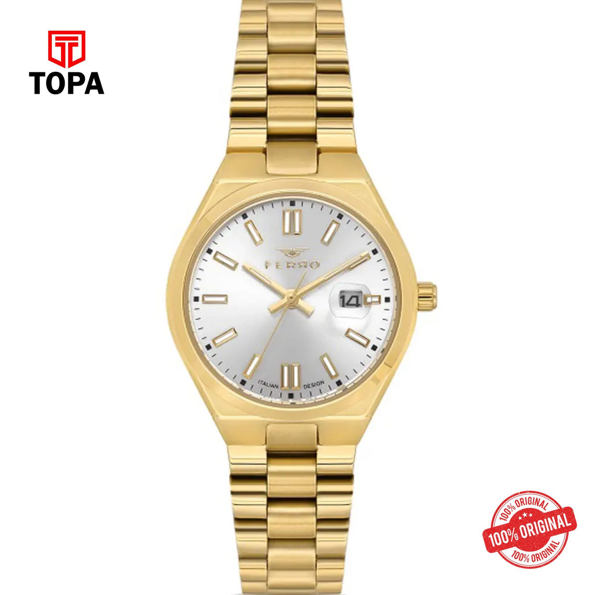 Topa Ferro-FL21492A-B-Metal-Band-Women-Watch - Product Image 1