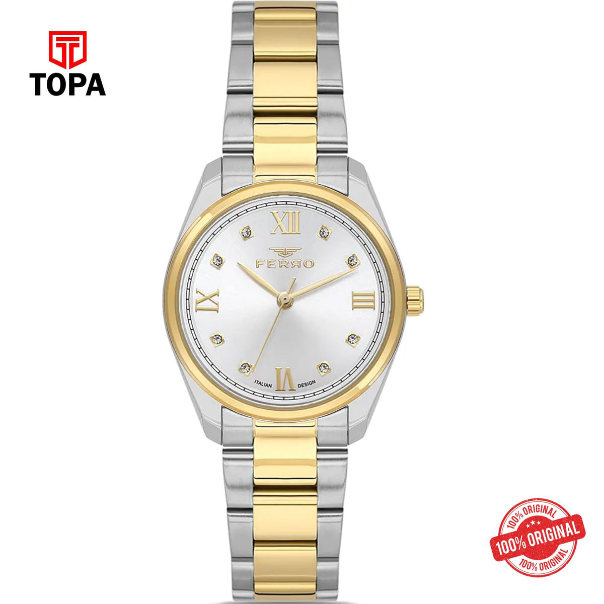 Topa Ferro-FL21502A-D-Metal-Band-Women-Watch - Product Image 1