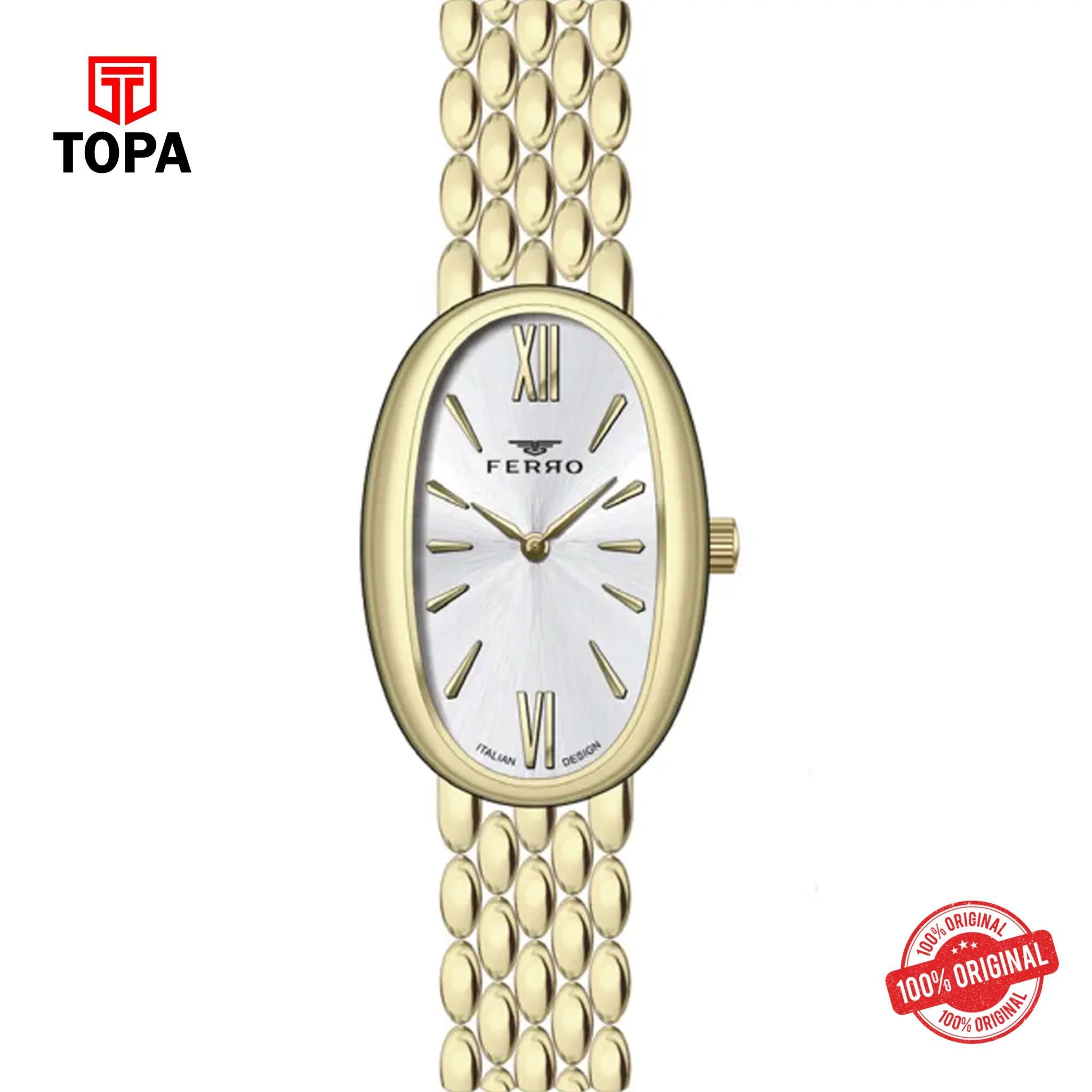 Topa Ferro-FL21510A-B-Metal-Band-Women-Watch - Product Image 1
