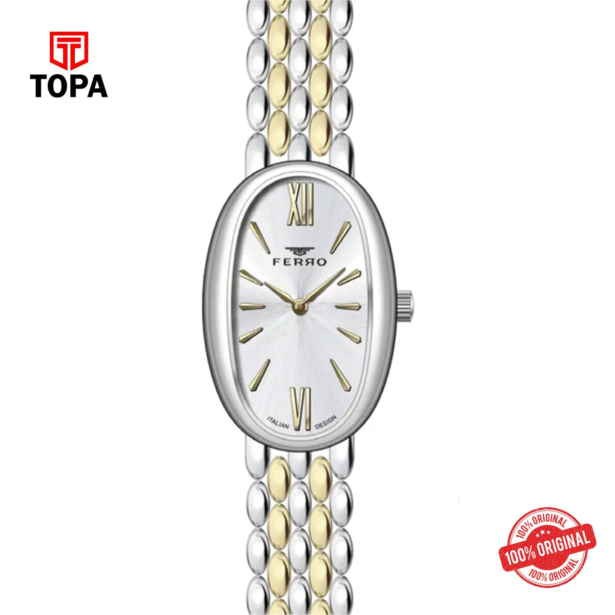 Topa Ferro-FL21510A-D-Metal-Band-Women-Watch - Product Image 1
