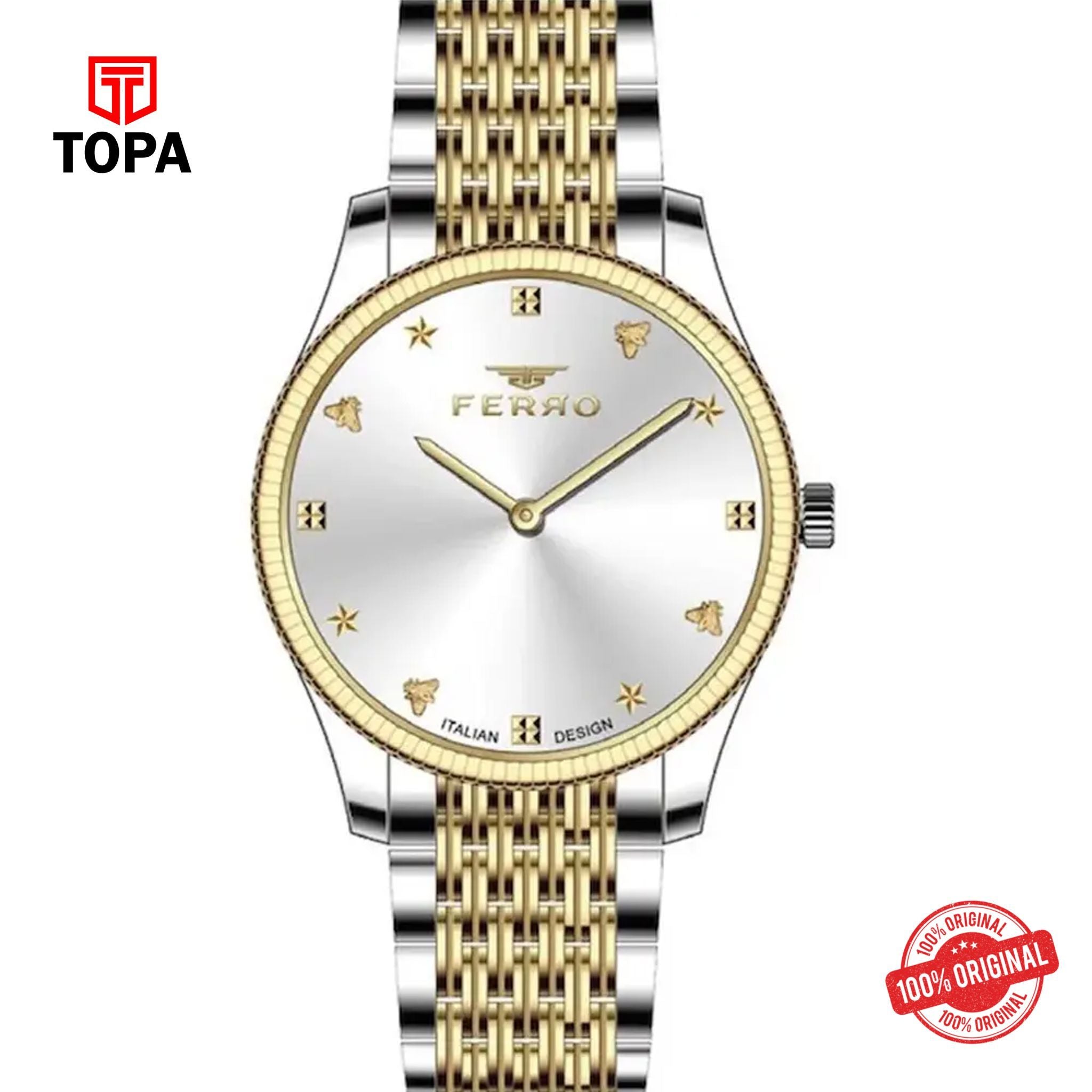 Topa Ferro-FL21512A-D-Metal-Band-Women-Watch - Product Image 1