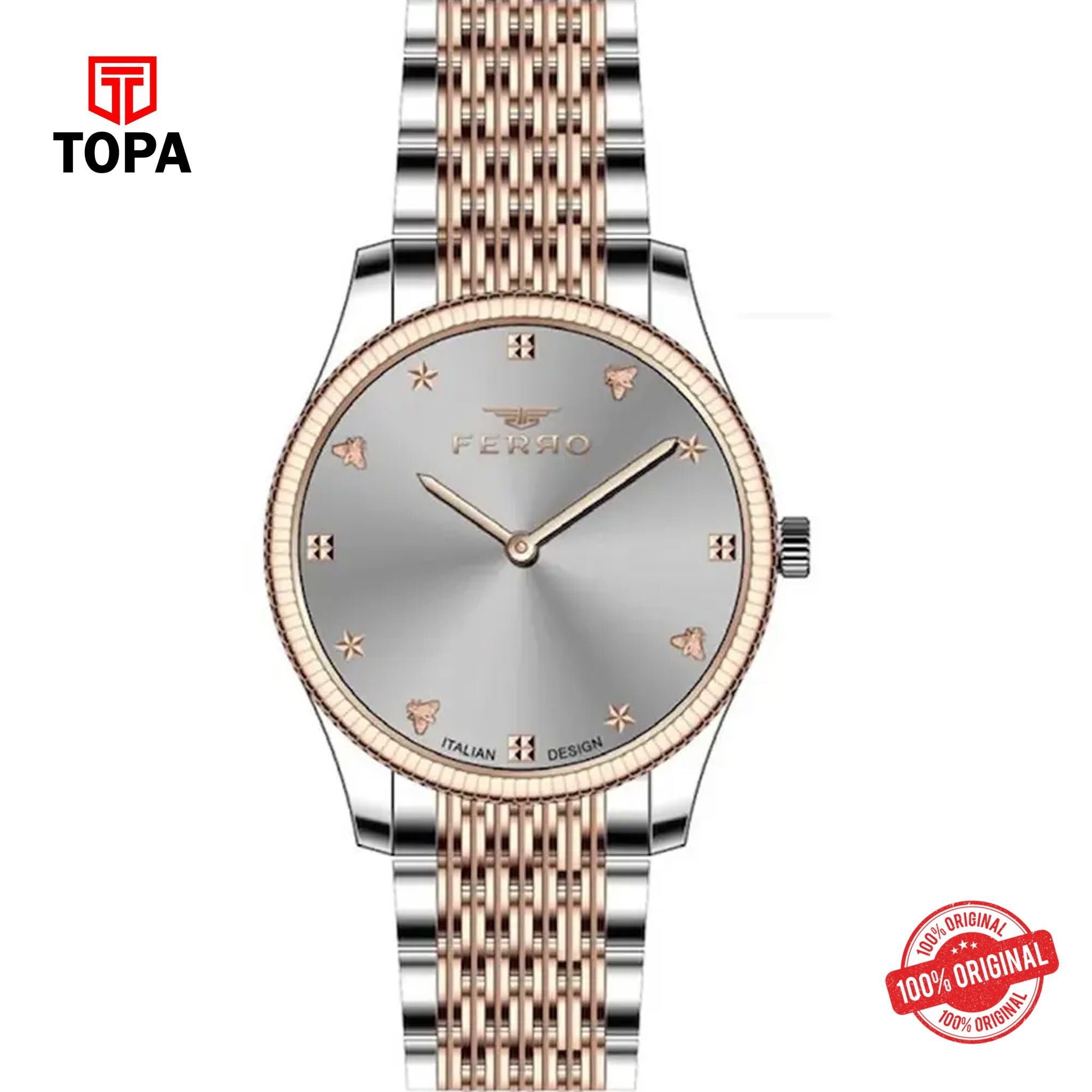 Topa Ferro-FL21512A-E4-Metal-Band-Women-Watch - Product Image 1