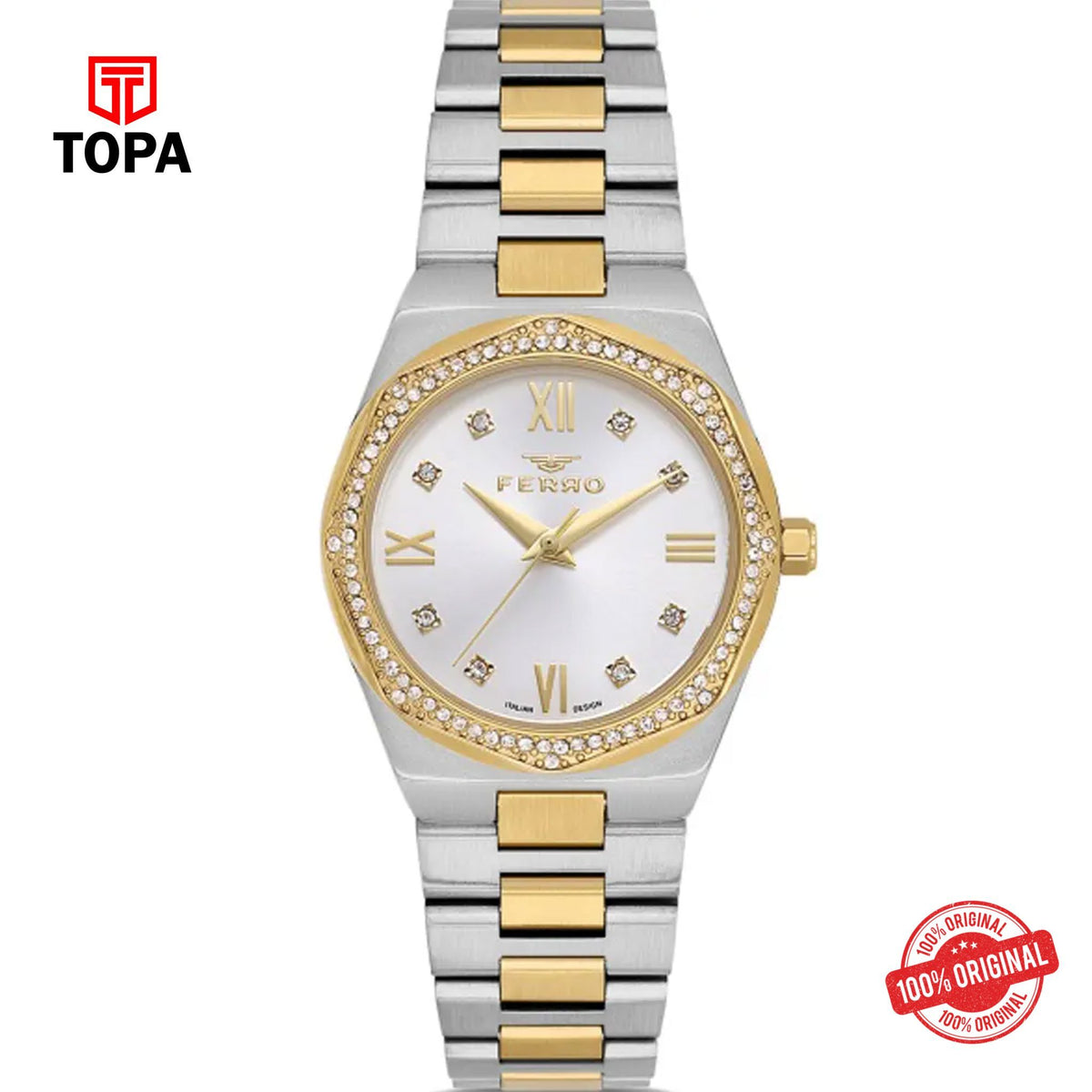 Topa Ferro-FL21518A-D-Metal-Band-Women-Watch - Product Image 1