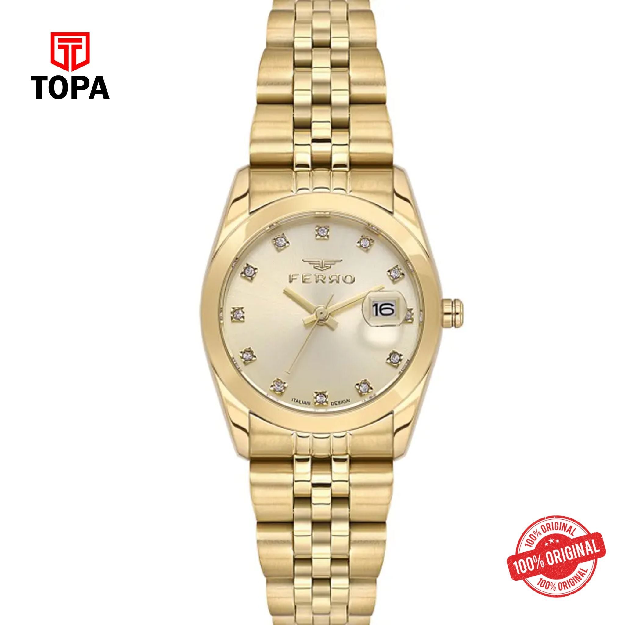 Topa Ferro-FL21519A-B4-Metal-Band-Women-Watch - Product Image 1
