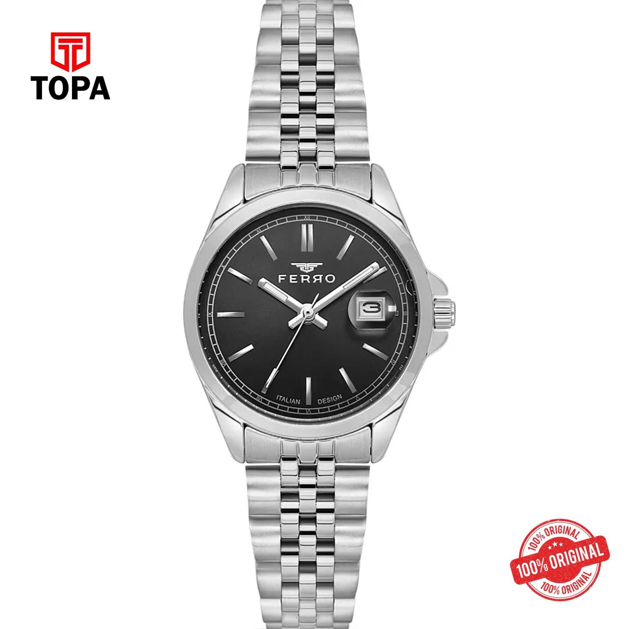 Topa Ferro-FL21542A-A2-Metal-Band-Women-Watch - Product Image 1