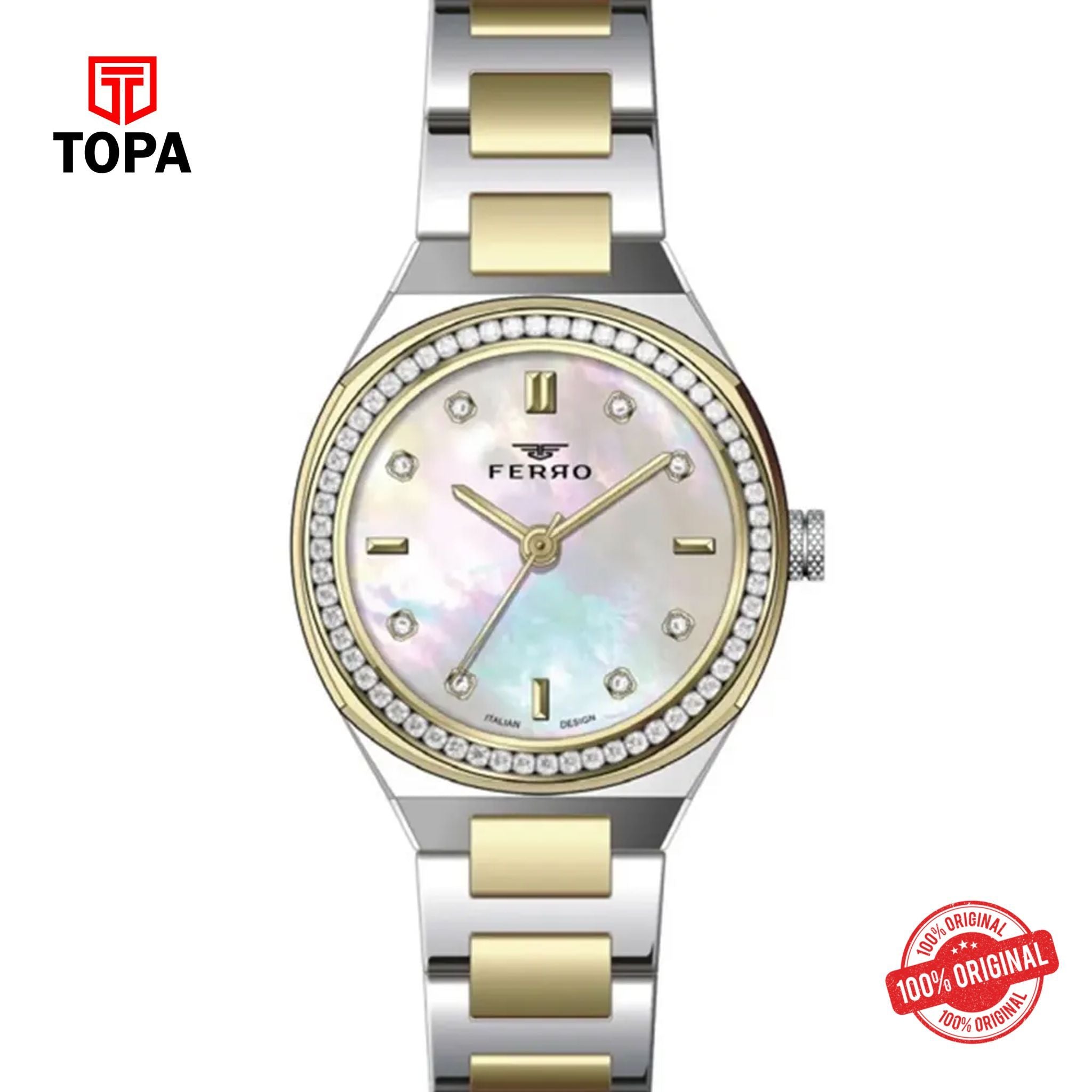 Topa Ferro-FL21562A-D-Metal-Band-Women-Watch - Product Image 1