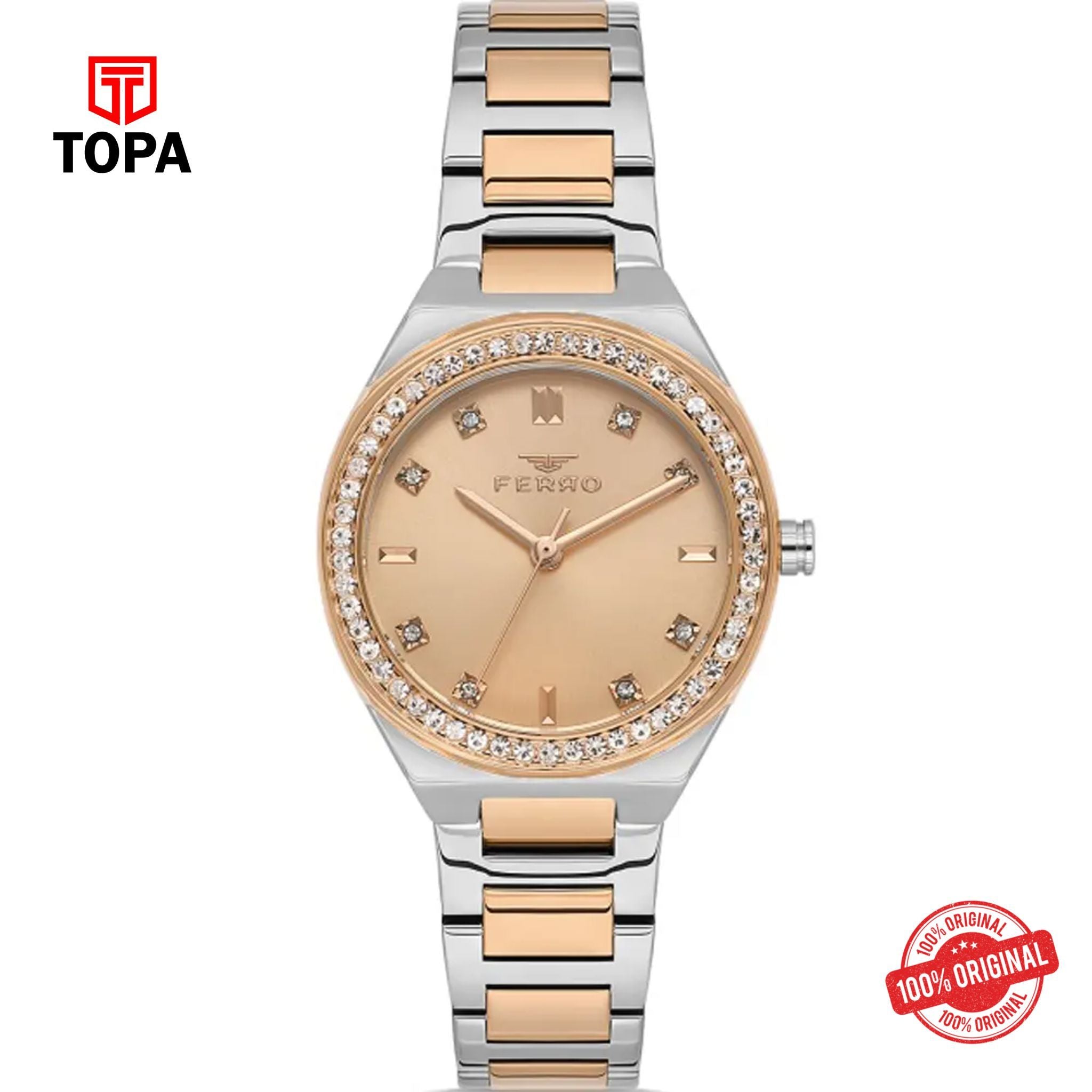 Topa Ferro-FL21562A-E5-Metal-Band-Women-Watch - Product Image 1