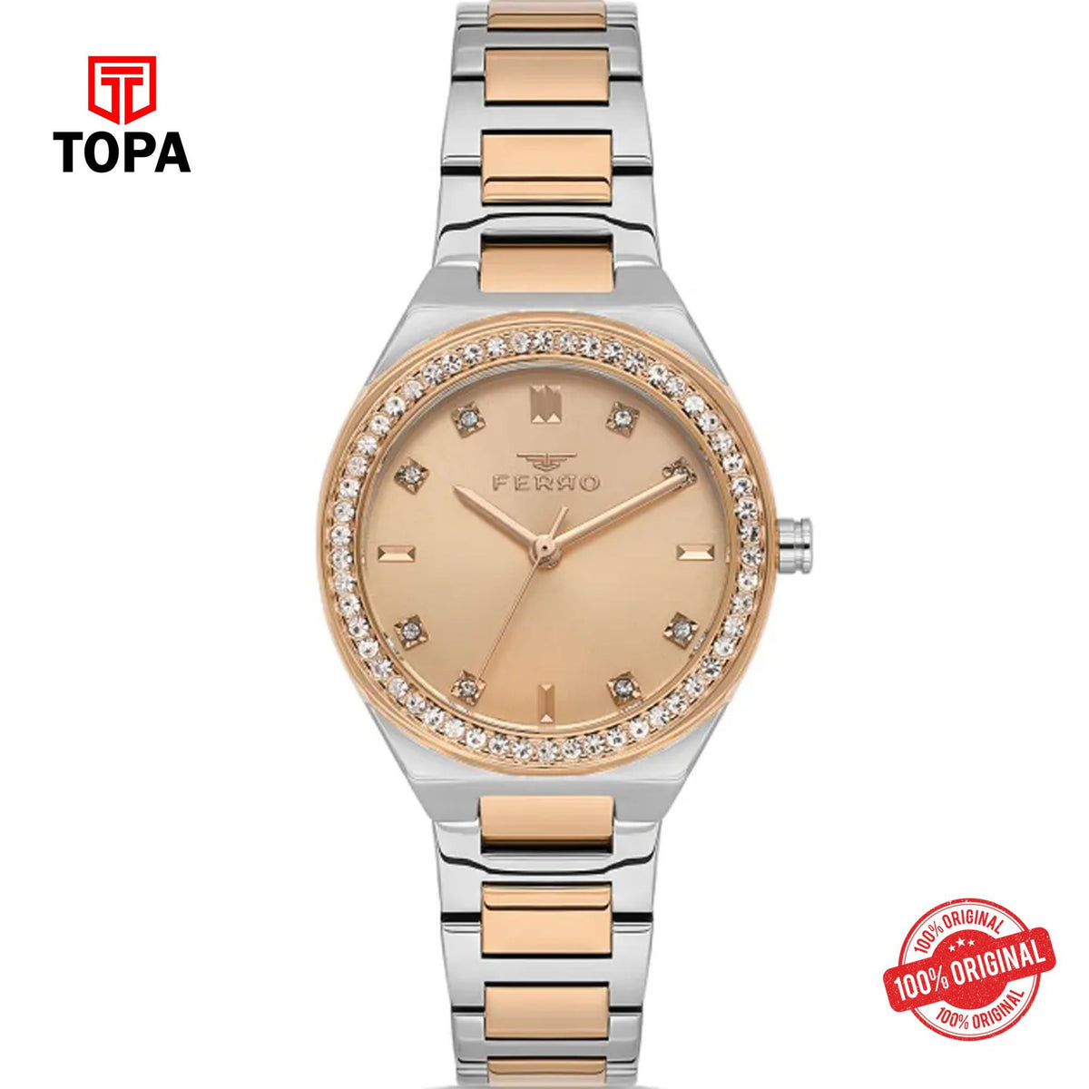 Topa Ferro-FL21562A-E5-Metal-Band-Women-Watch - Product Image 1