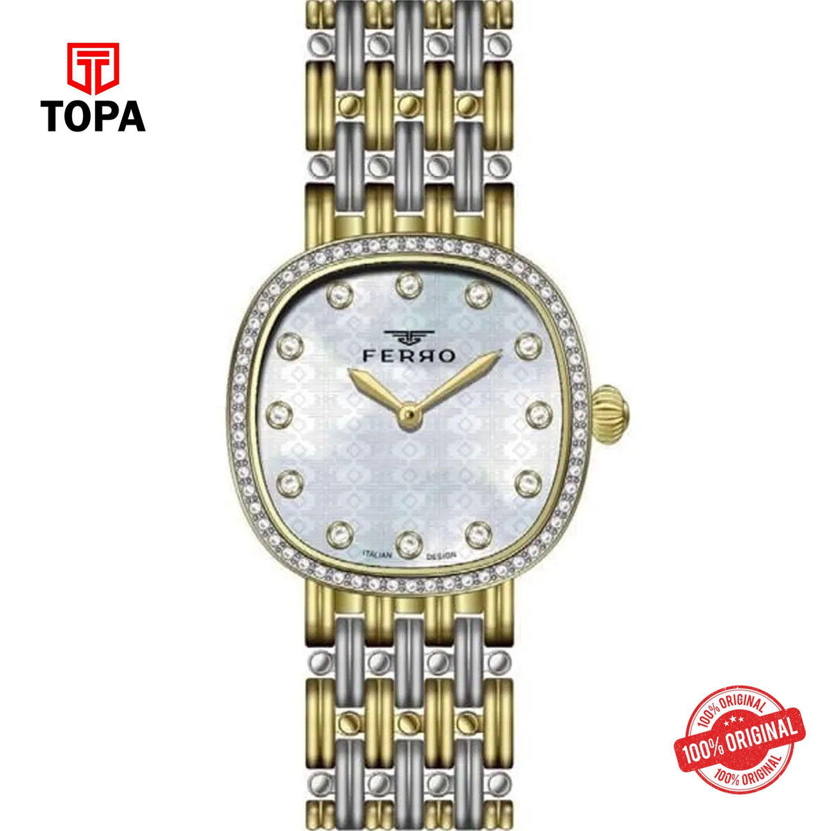 Topa Ferro-FL21563A-D-Metal-Band-Women-Watch - Product Image 1
