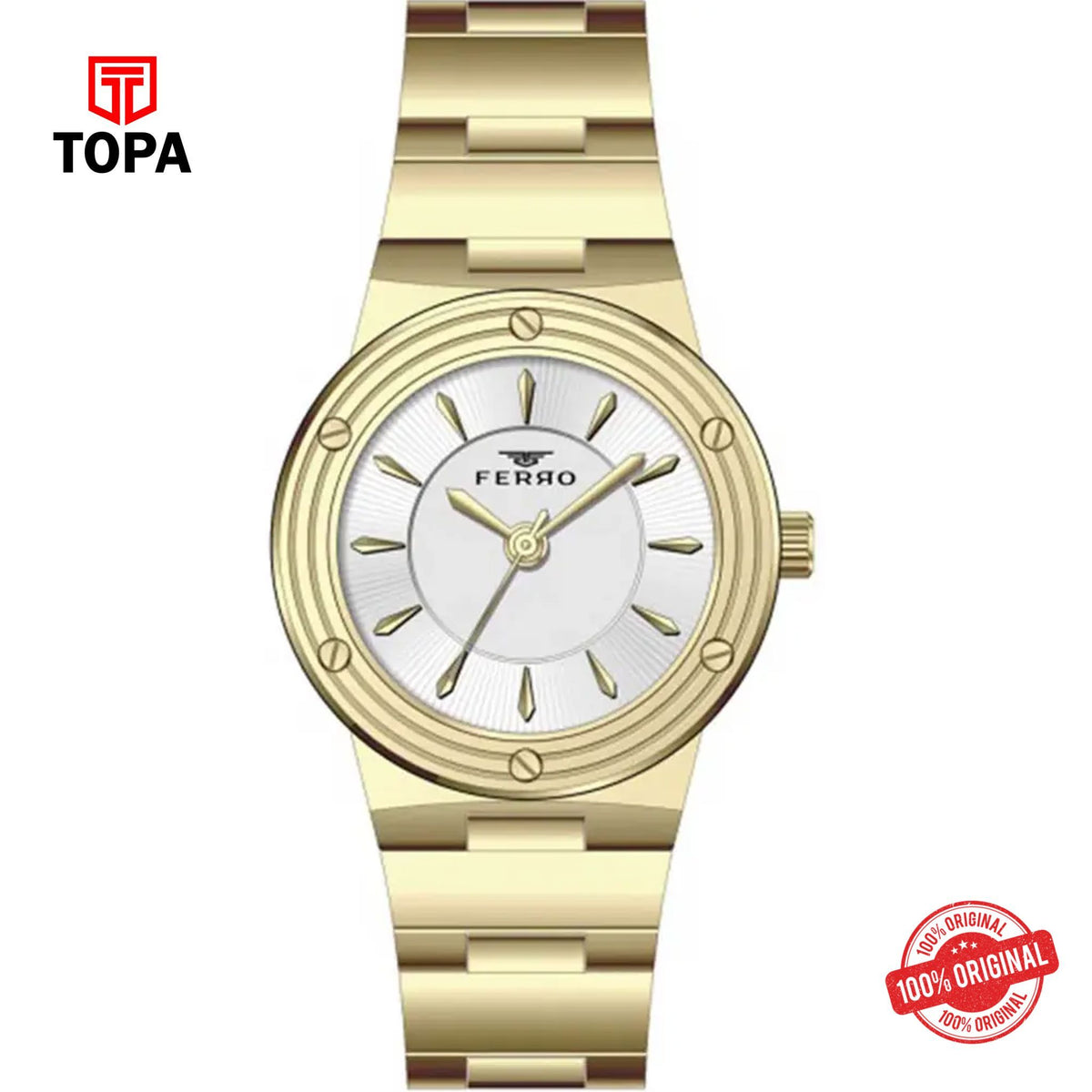 Topa Ferro-FL21586A-B-Metal-Band-Women-Watch - Product Image 1