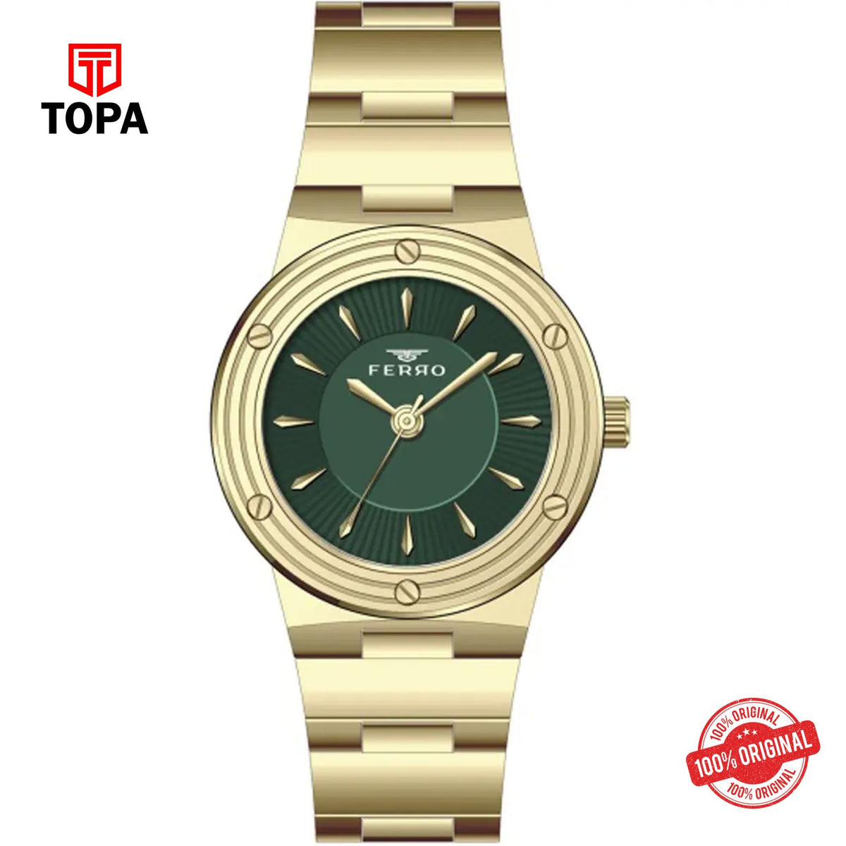 Topa Ferro-FL21586A-B6-Metal-Band-Women-Watch - Product Image 1