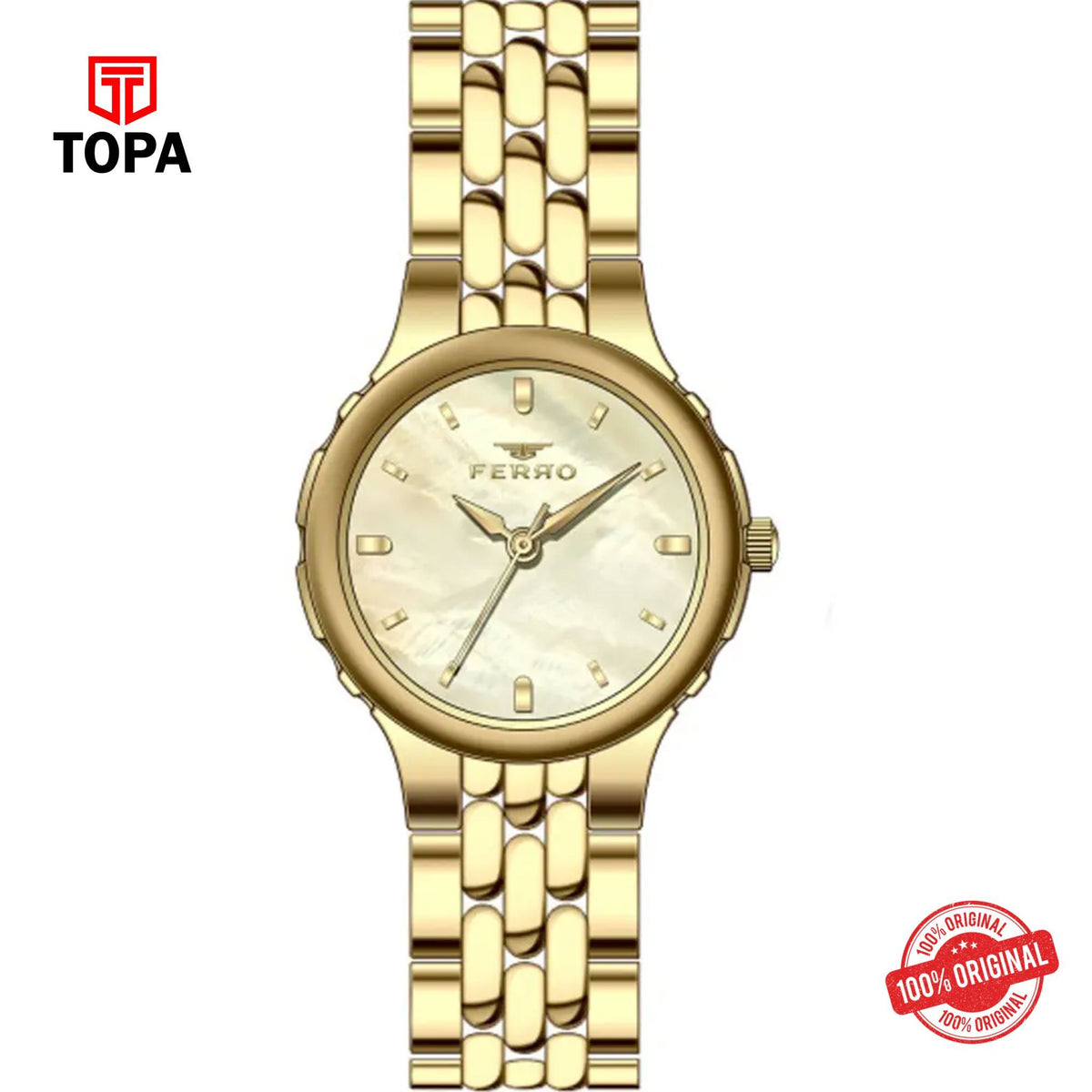 Topa Ferro-FL21589A-B4-Metal-Band-Women-Watch - Product Image 1
