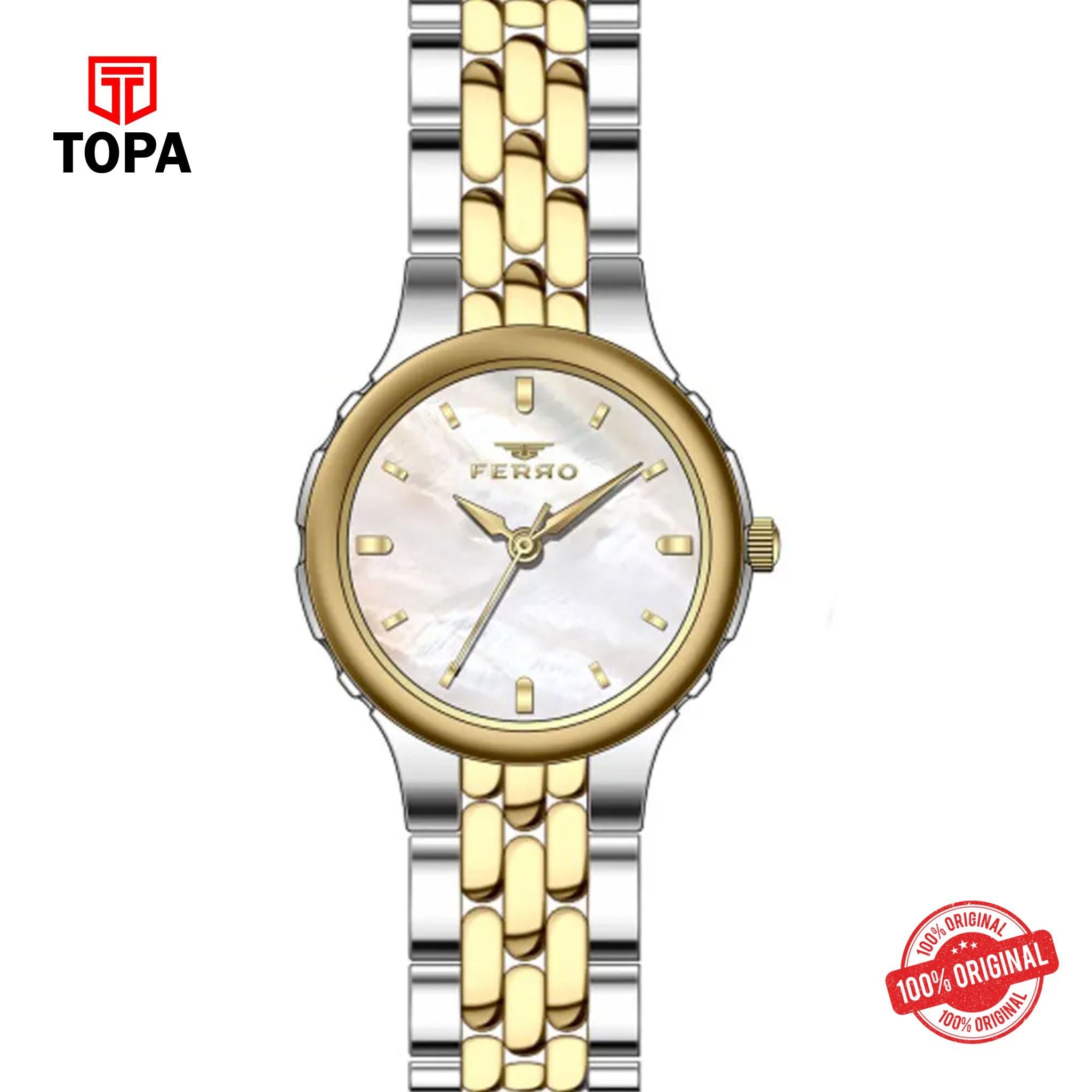 Topa Ferro-FL21589A-D-Metal-Band-Women-Watch - Product Image 1