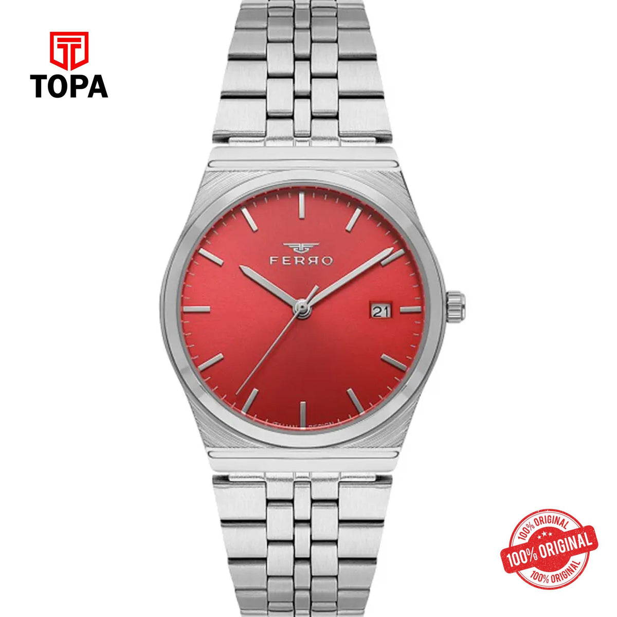 Topa Ferro-FL21591A-A8-Metal-Band-Women-Watch - Product Image 1