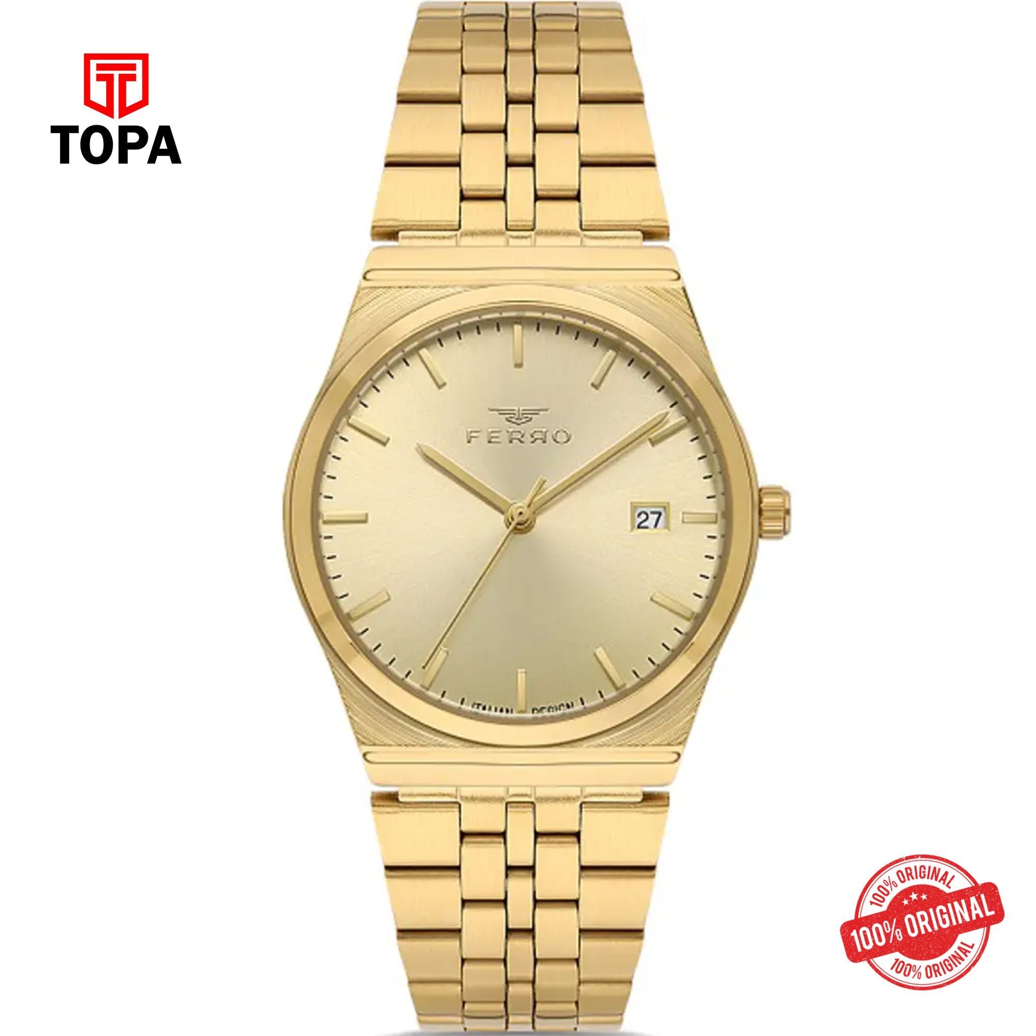 Topa Ferro-FL21591A-B4-Metal-Band-Men-Watch - Product Image 1