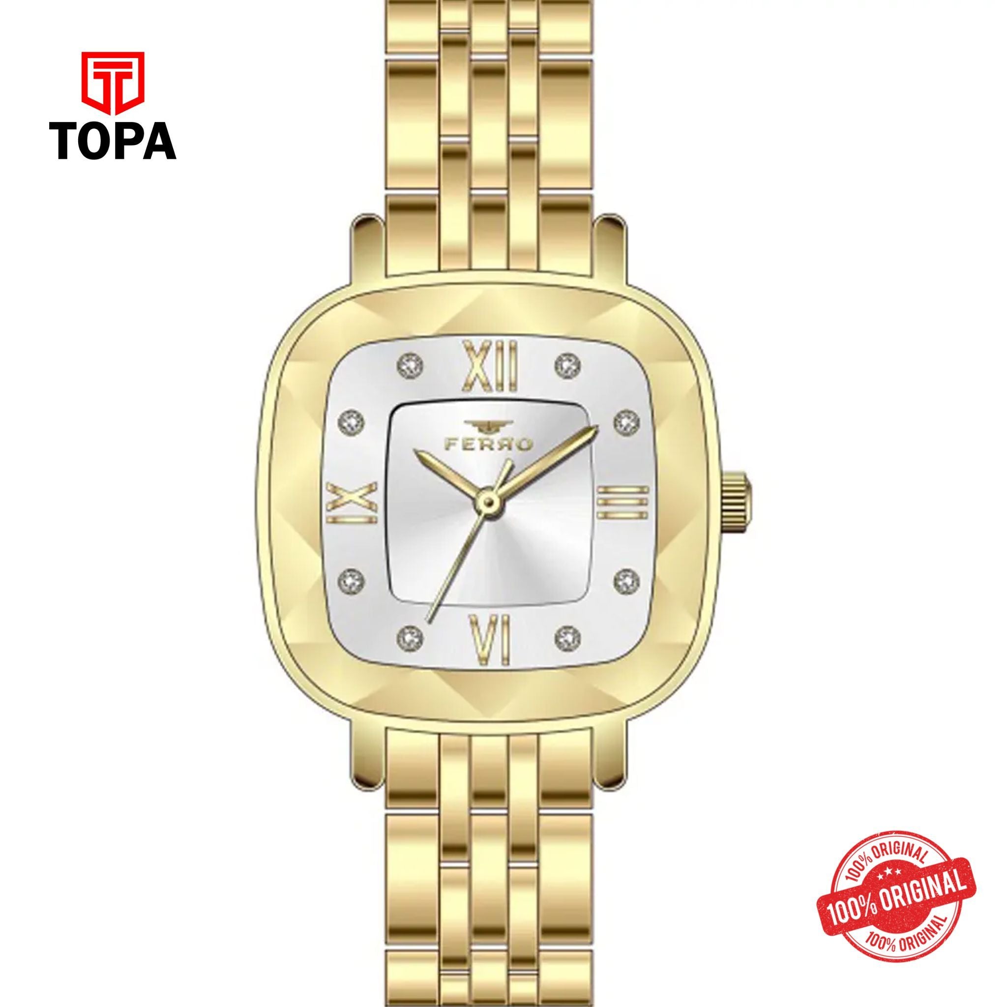 Topa Ferro-FL21597A-B-Metal-Band-Women-Watch - Product Image 1