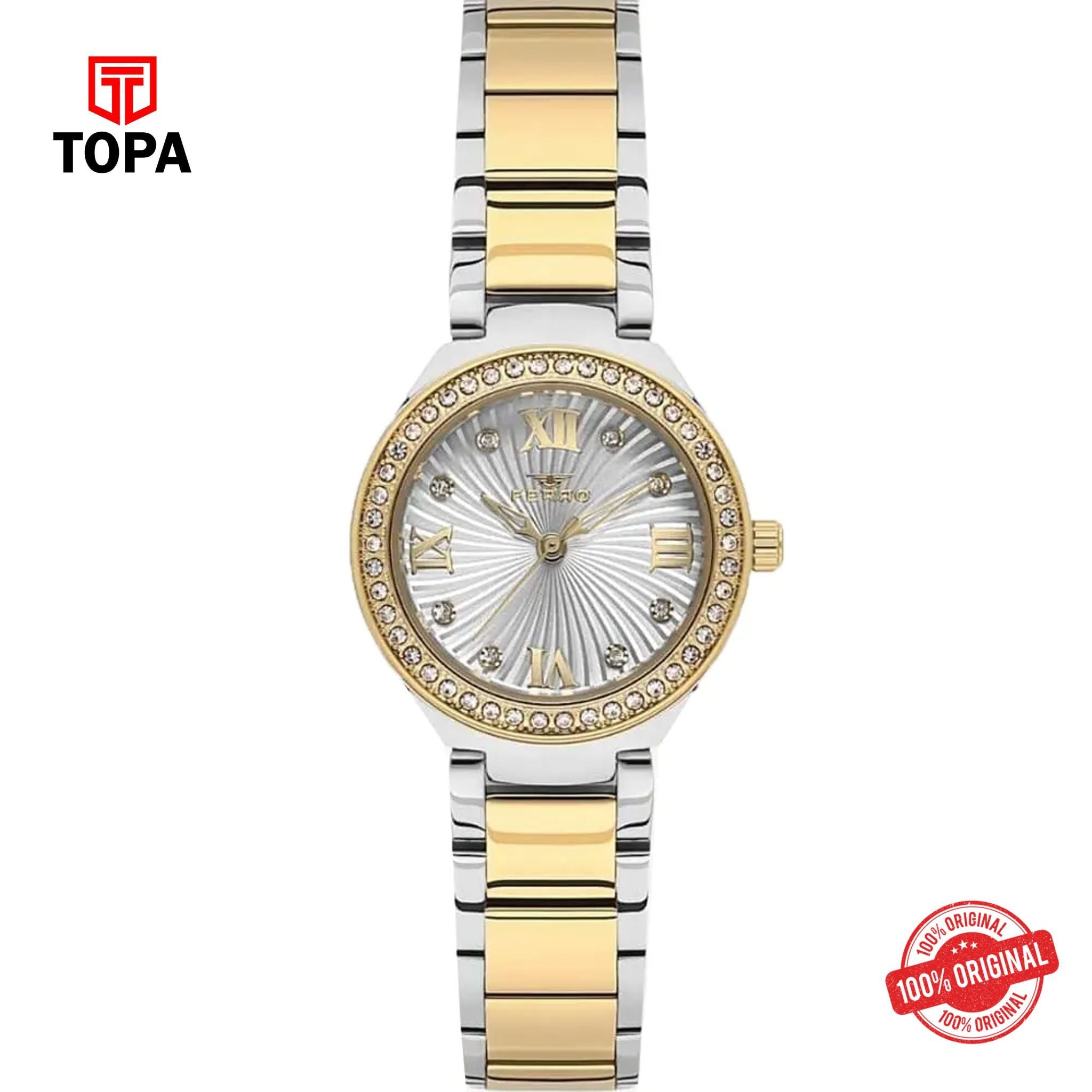 Topa Ferro-FL21611A-D-Metal-Band-Women-Watch - Product Image 1