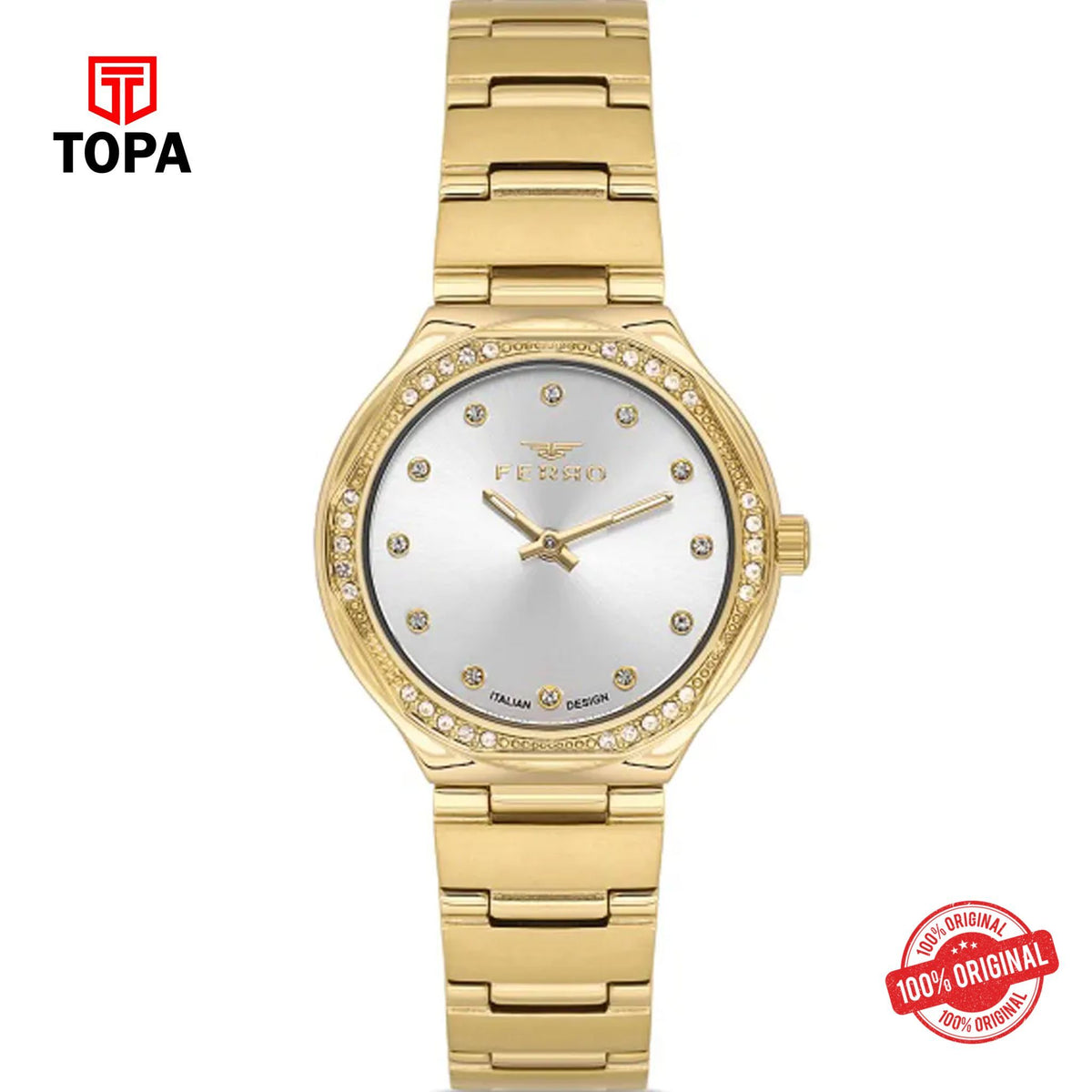 Topa Ferro-FL40140A-B-Metal-Band-Women-Watch - Product Image 1