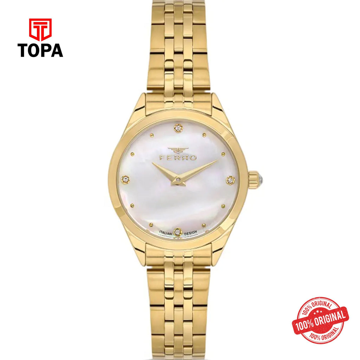 Topa Ferro-FL40141A-B-Metal-Band-Women-Watch - Product Image 1