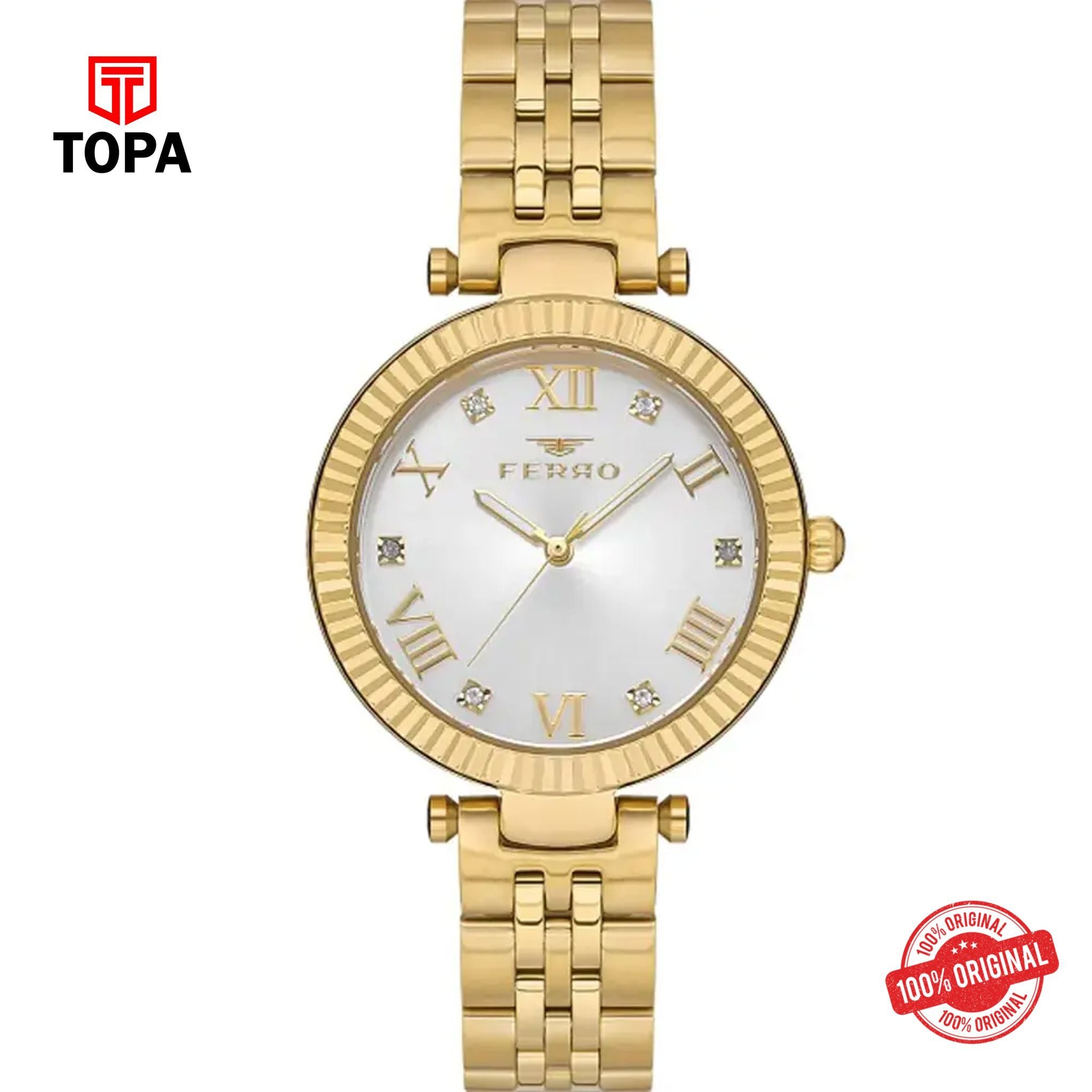 Topa Ferro-FL41319A-B-Metal-Band-Women-Watch - Product Image 1