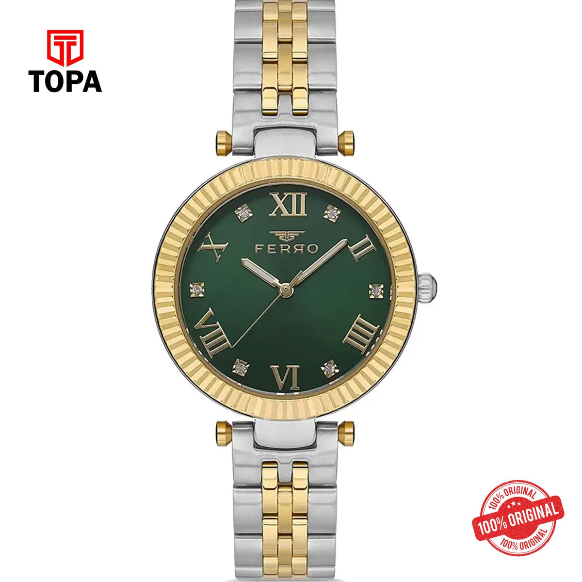 Topa Ferro-FL41319A-D2-Metal-Band-Women-Watch - Product Image 1