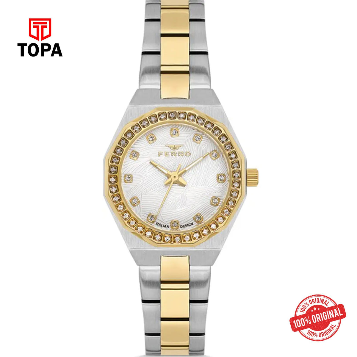 Topa Ferro-FL43014A-D-Metal-Band-Women-Watch - Product Image 1