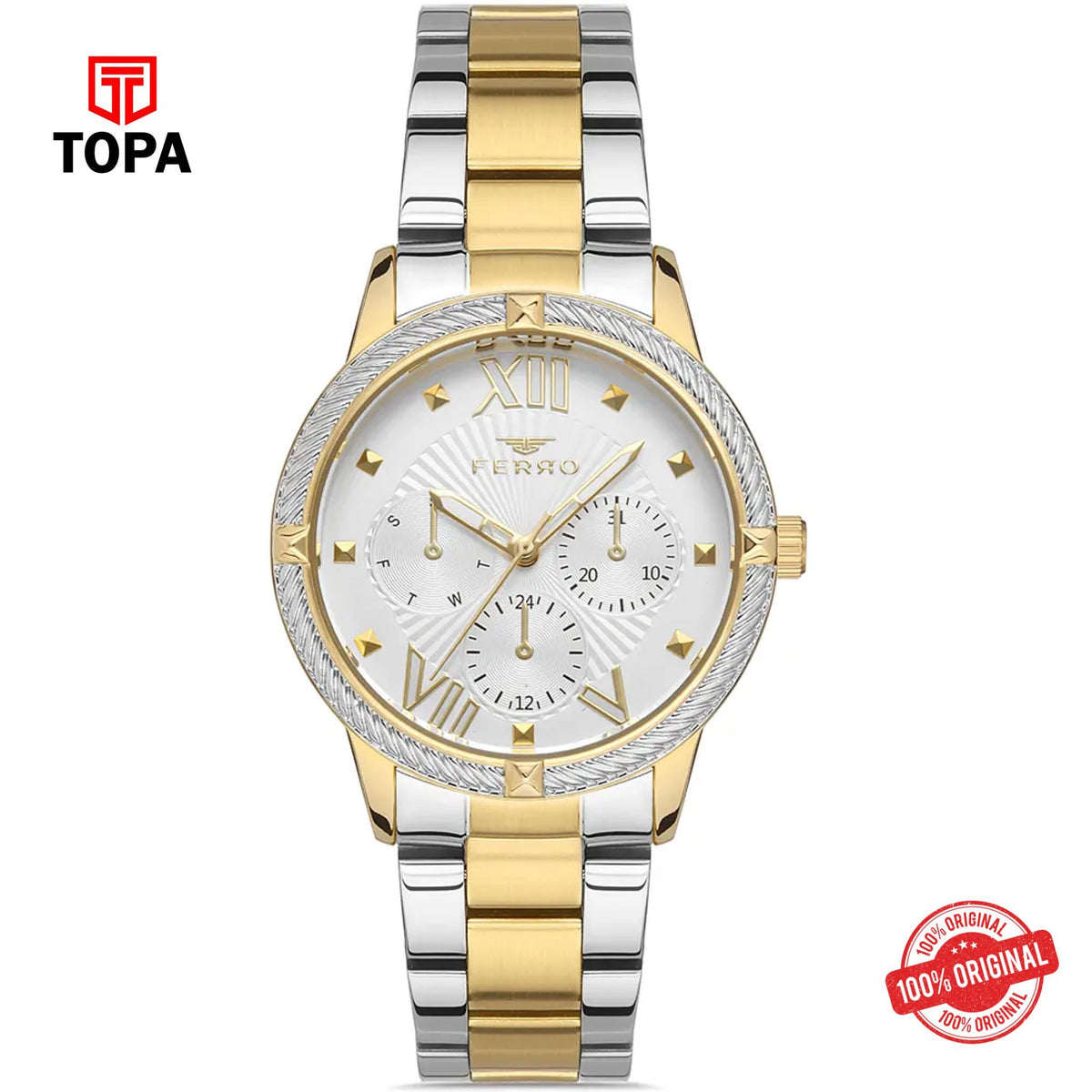 Topa Ferro-FLM40096A-D-Metal-Band-Women-Watch - Product Image 1