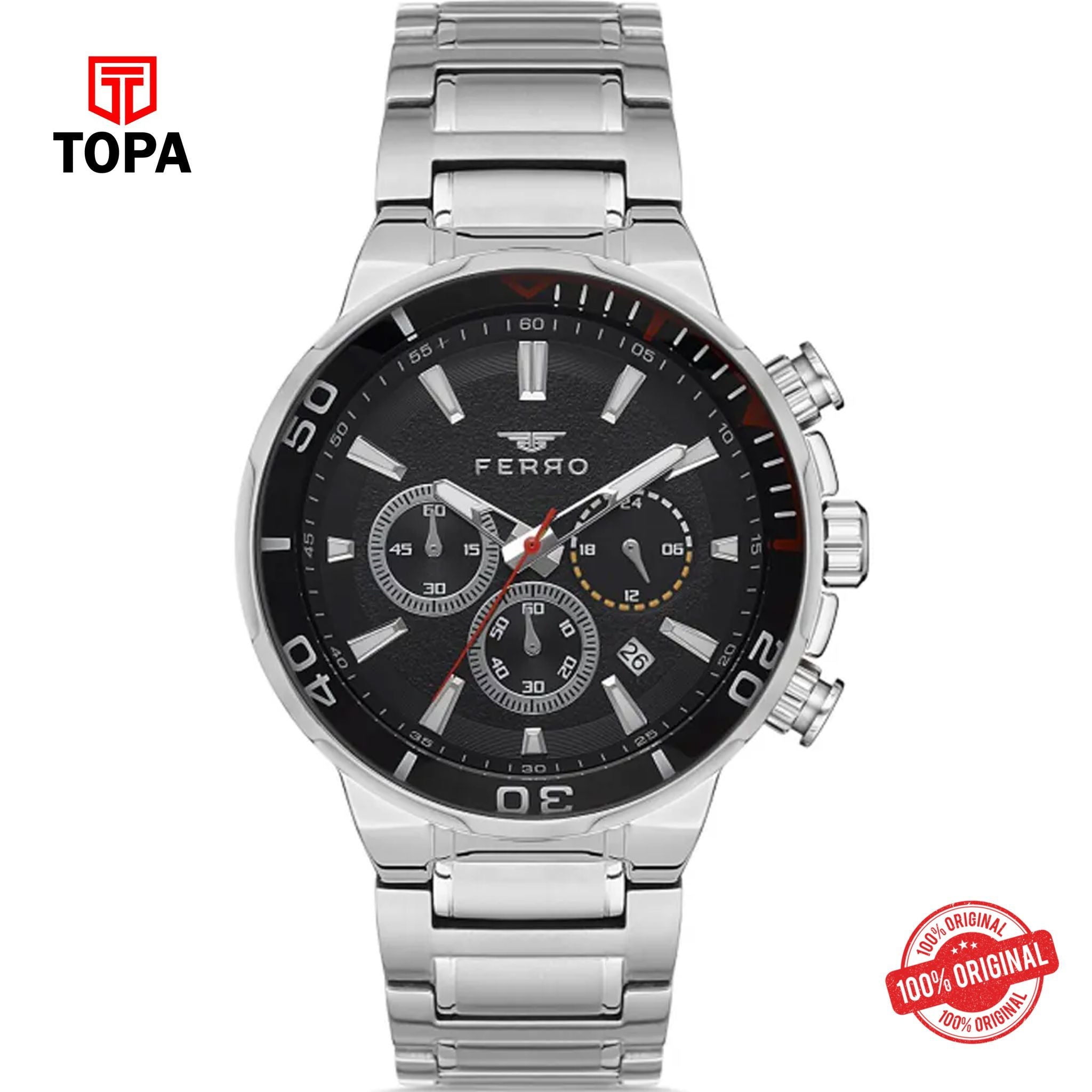 Topa Ferro-FM11147A-A2-Metal-Band-Men-Watch - Product Image 1