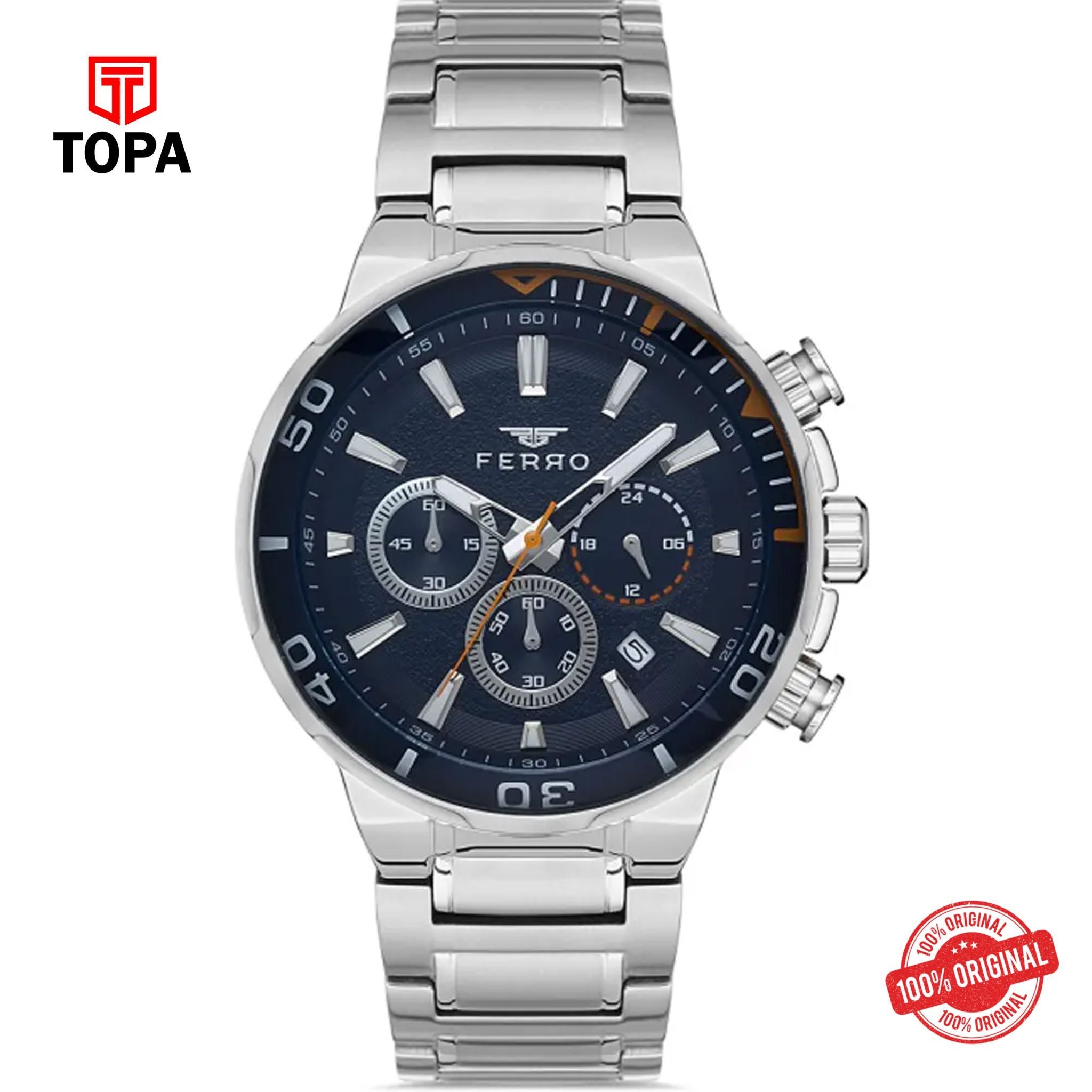 Topa Ferro-FM11147A-A3-Metal-Band-Men-Watch - Product Image 1