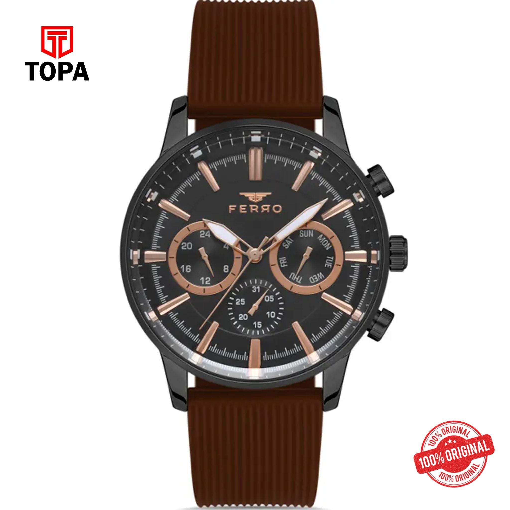 Topa Ferro-FM11150D-X-Rubber-Band-Men-Watch - Product Image 1
