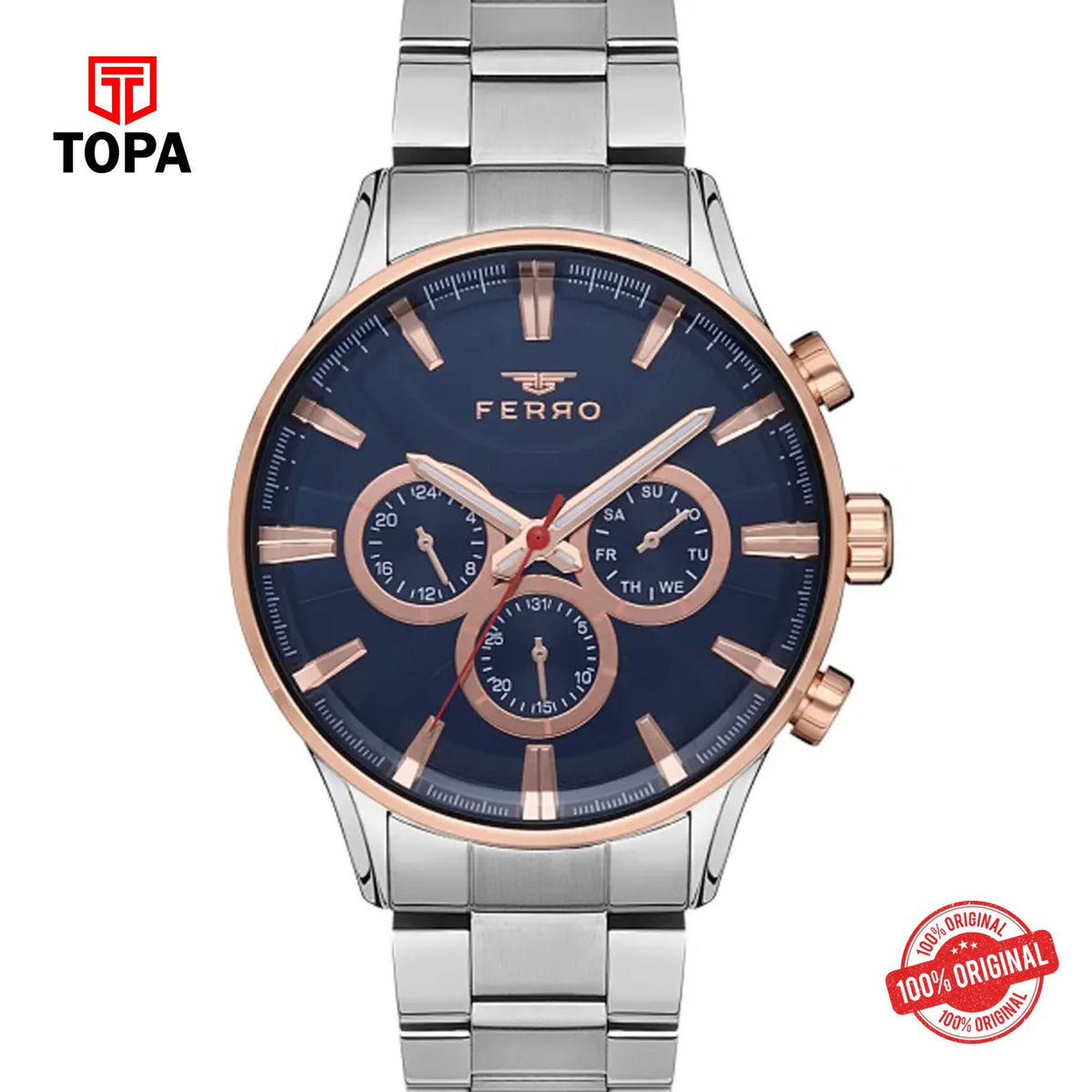 Topa Ferro-FM11180A-E3-Metal-Band-Men-Watch - Product Image 1