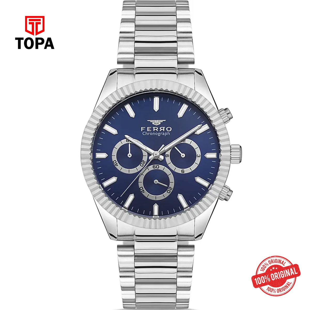 Topa Ferro-FM11289A-A3-Metal-Band-Men-Watch - Product Image 1