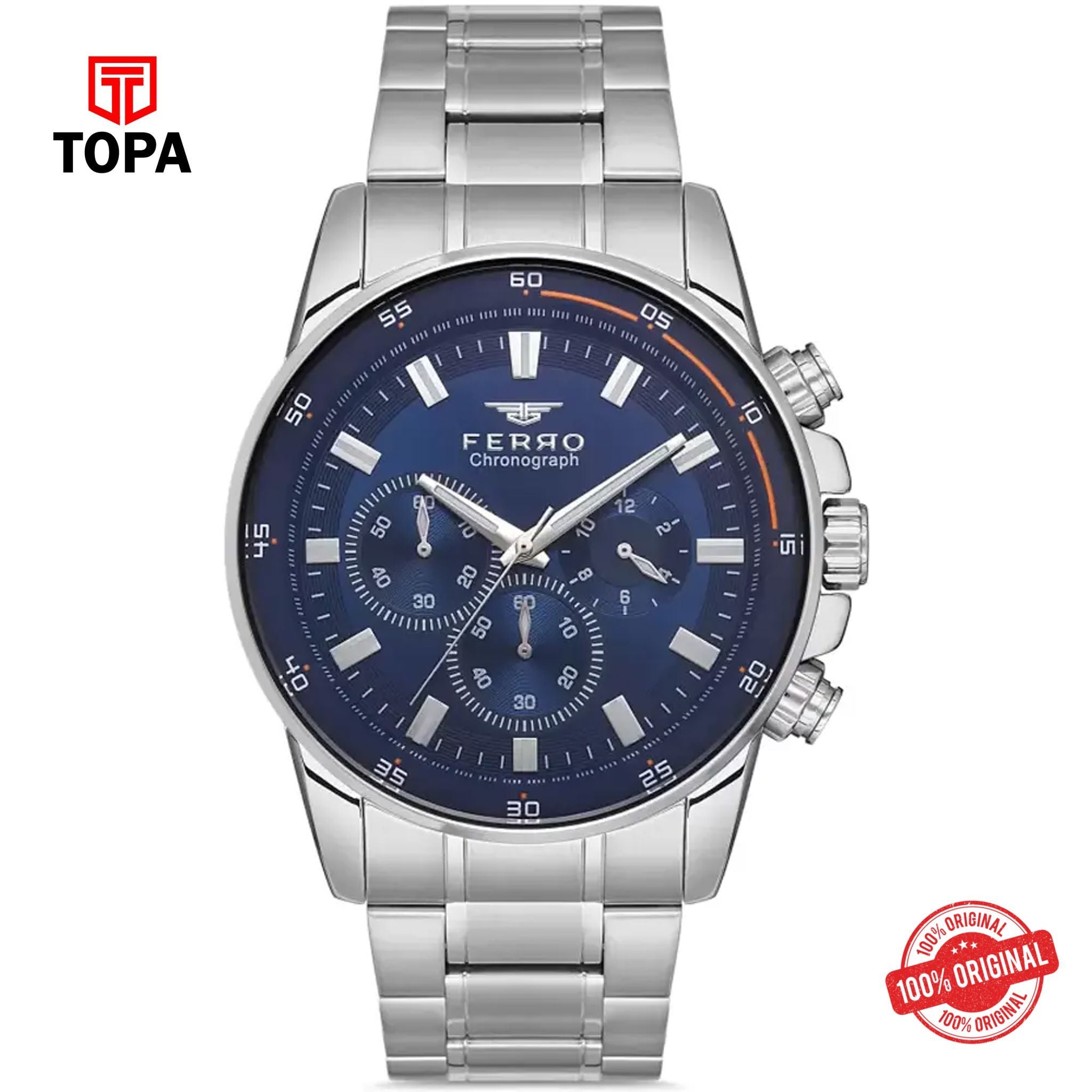 Topa Ferro-FM11302A-A3-Metal-Band-Men-Watch - Product Image 1