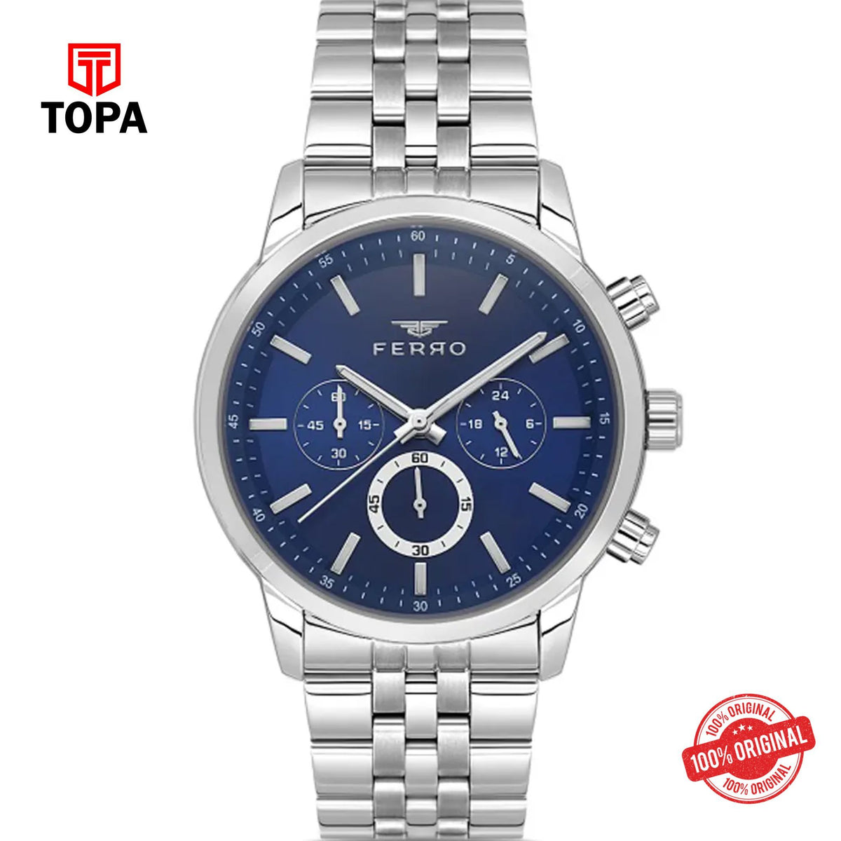 Topa Ferro-FM11369A-A3-Metal-Band-Men-Watch - Product Image 1