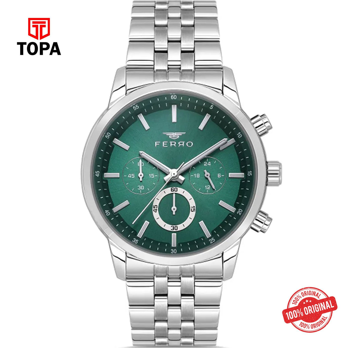 Topa Ferro-FM11369A-A6-Metal-Band-Men-Watch - Product Image 1