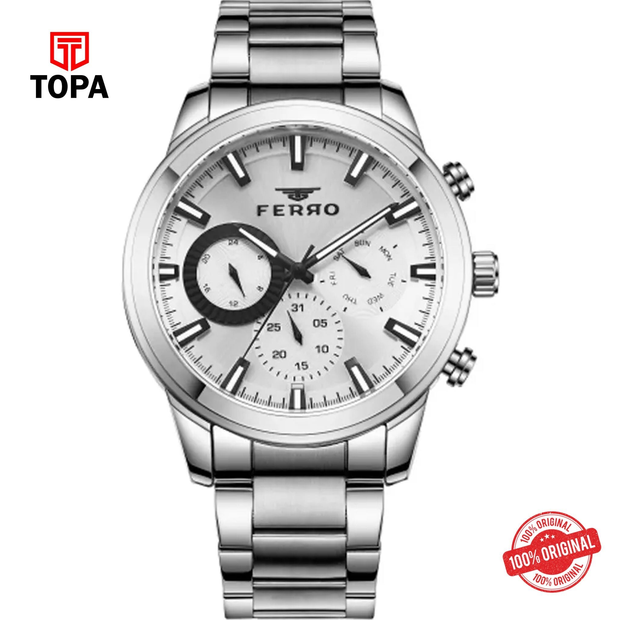 Topa Ferro-FM11370A-A-Metal-Band-Men-Watch - Product Image 1