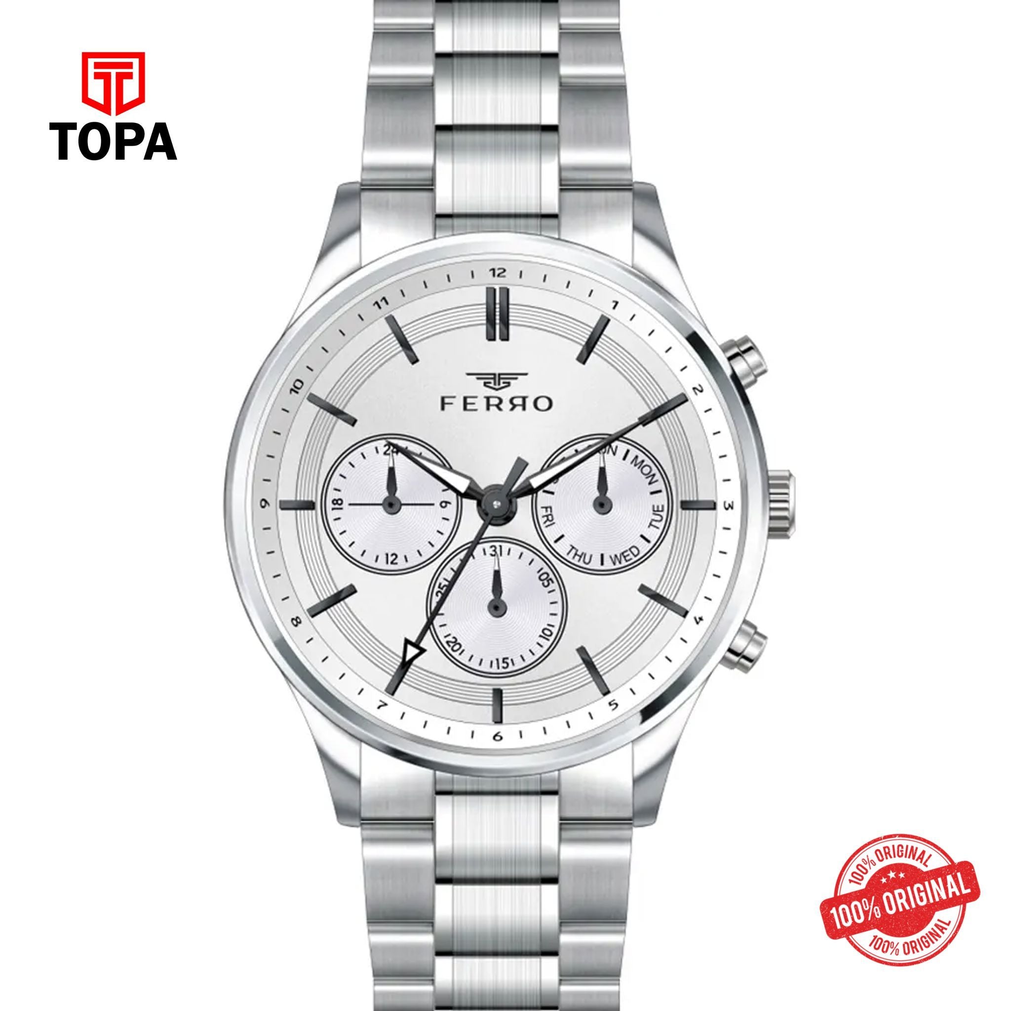 Topa Ferro-FM11371A-A-Metal-Band-Men-Watch - Product Image 1