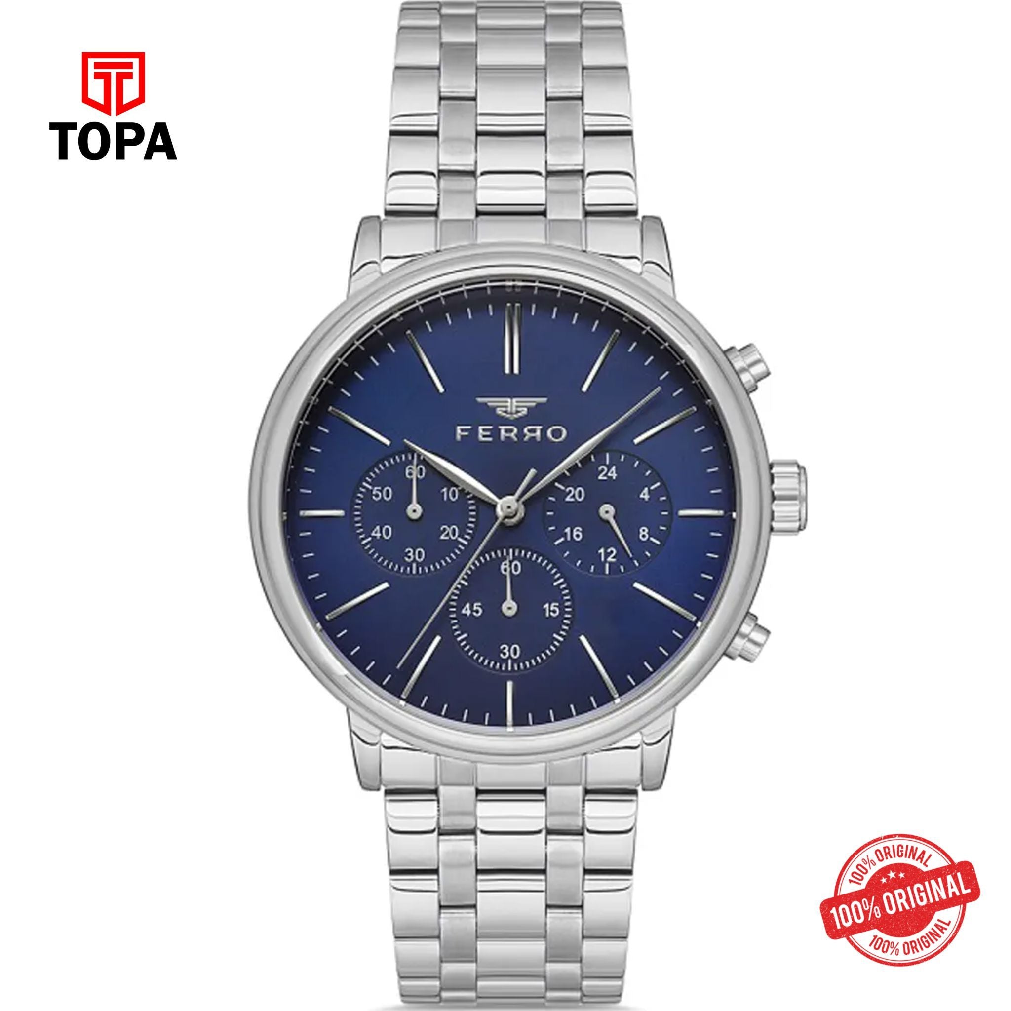 Topa Ferro-FM11372A-A3-Metal-Band-Men-Watch - Product Image 1