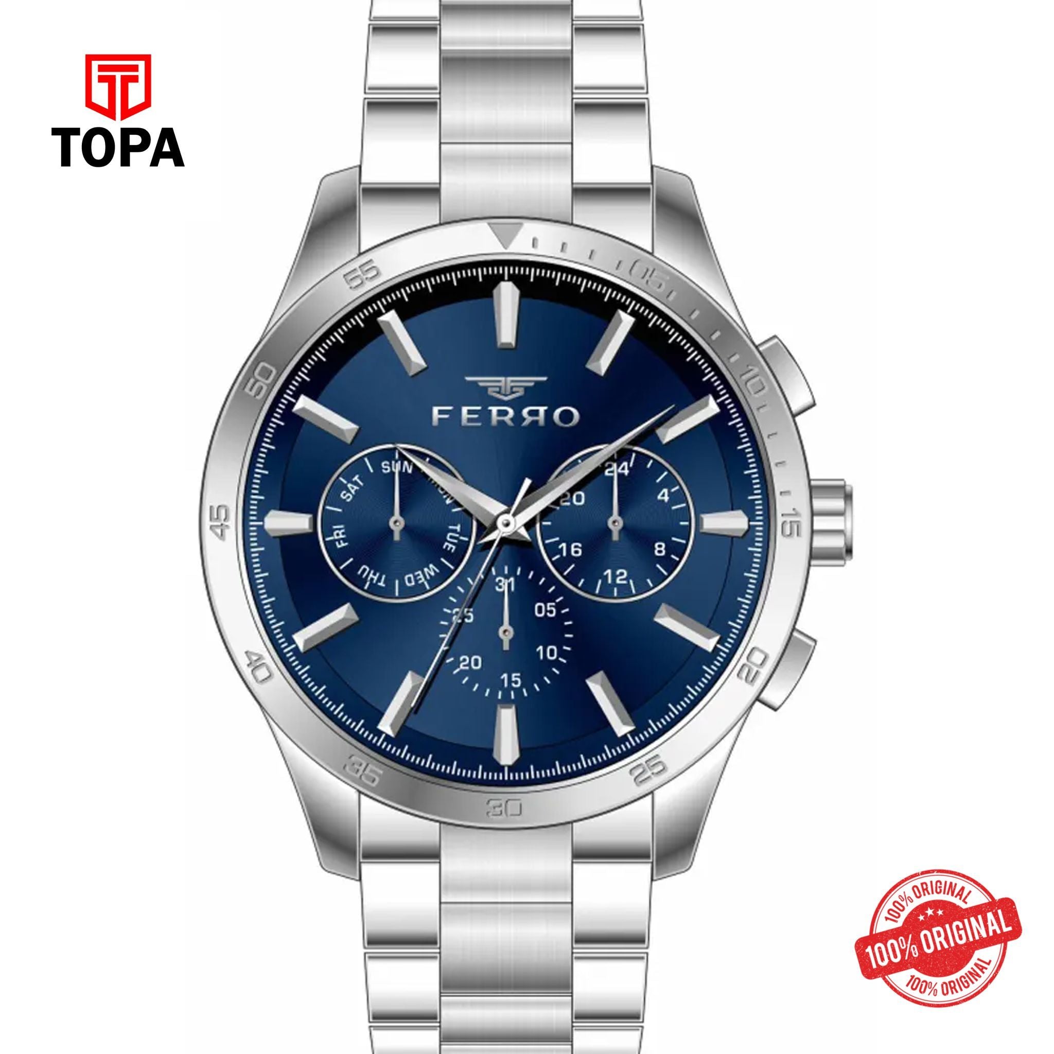 Topa Ferro-FM11382A-A3-Metal-Band-Men-Watch - Product Image 1